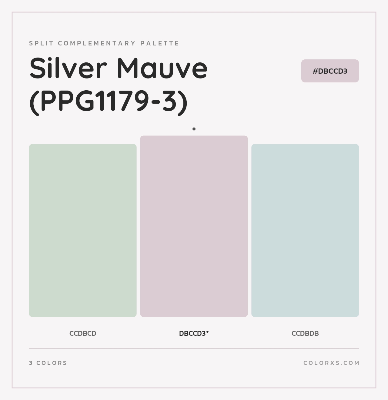 Silver Mauve (PPG1179-3) - Split-Complementary Color Palette
