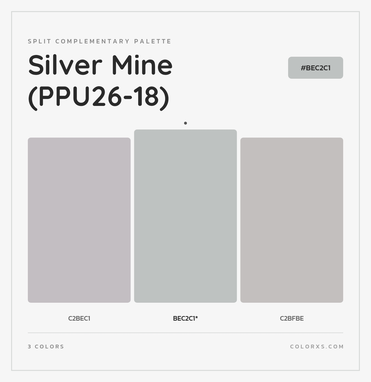 Silver Mine (PPU26-18) - Split-Complementary Color Palette
