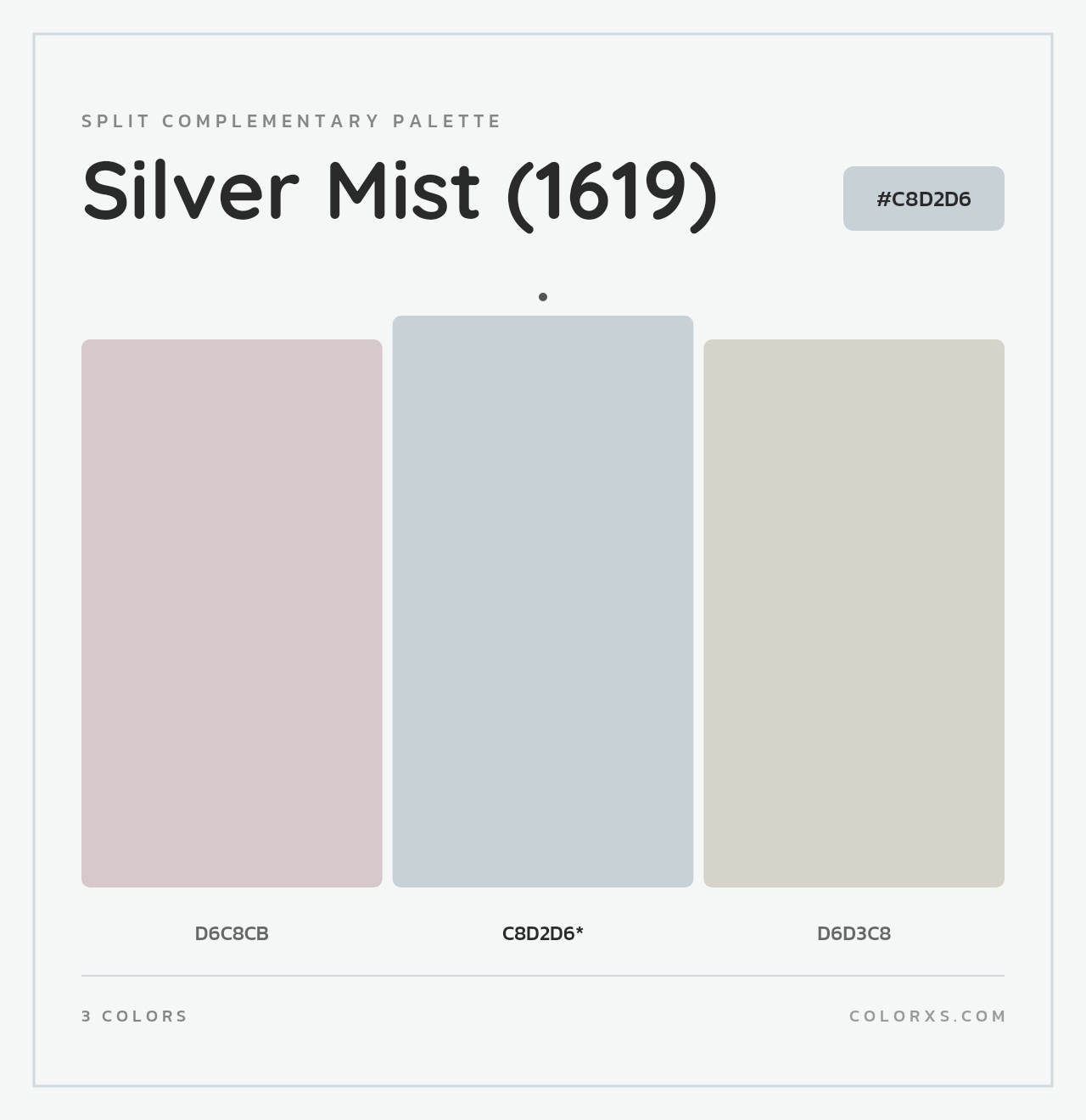 Silver Mist (1619) - Split-Complementary Color Palette
