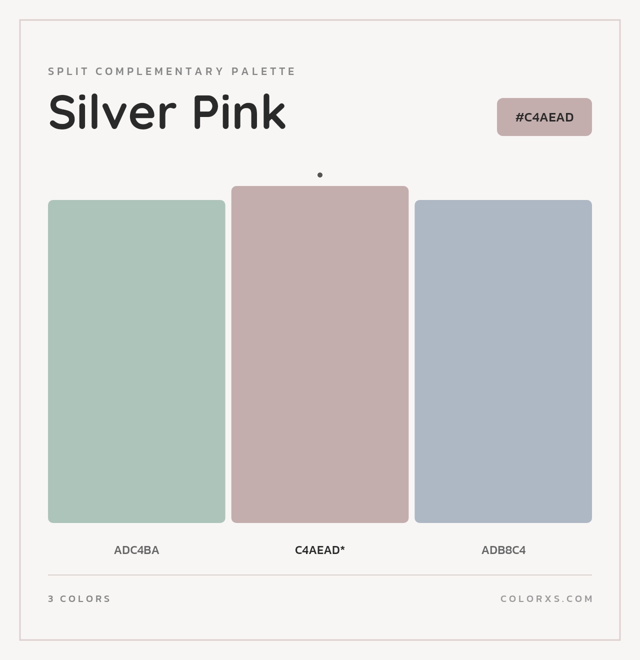 Silver Pink - Split-Complementary Color Palette