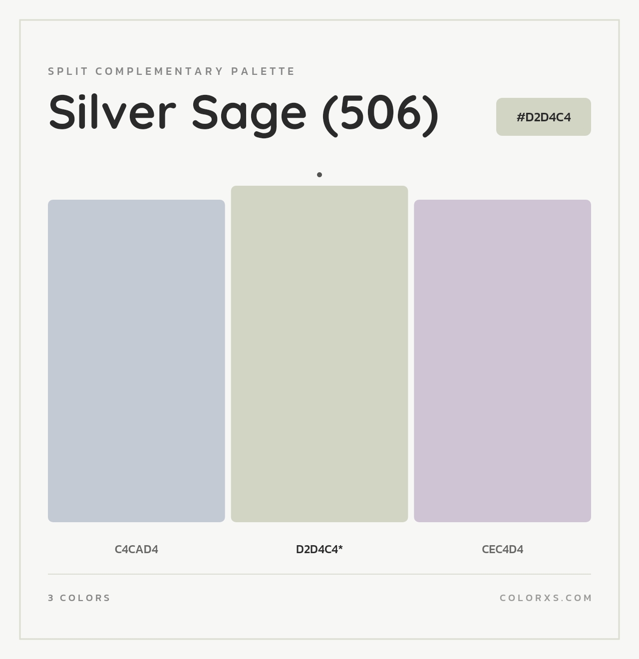 Silver Sage (506) - Split-Complementary Color Palette