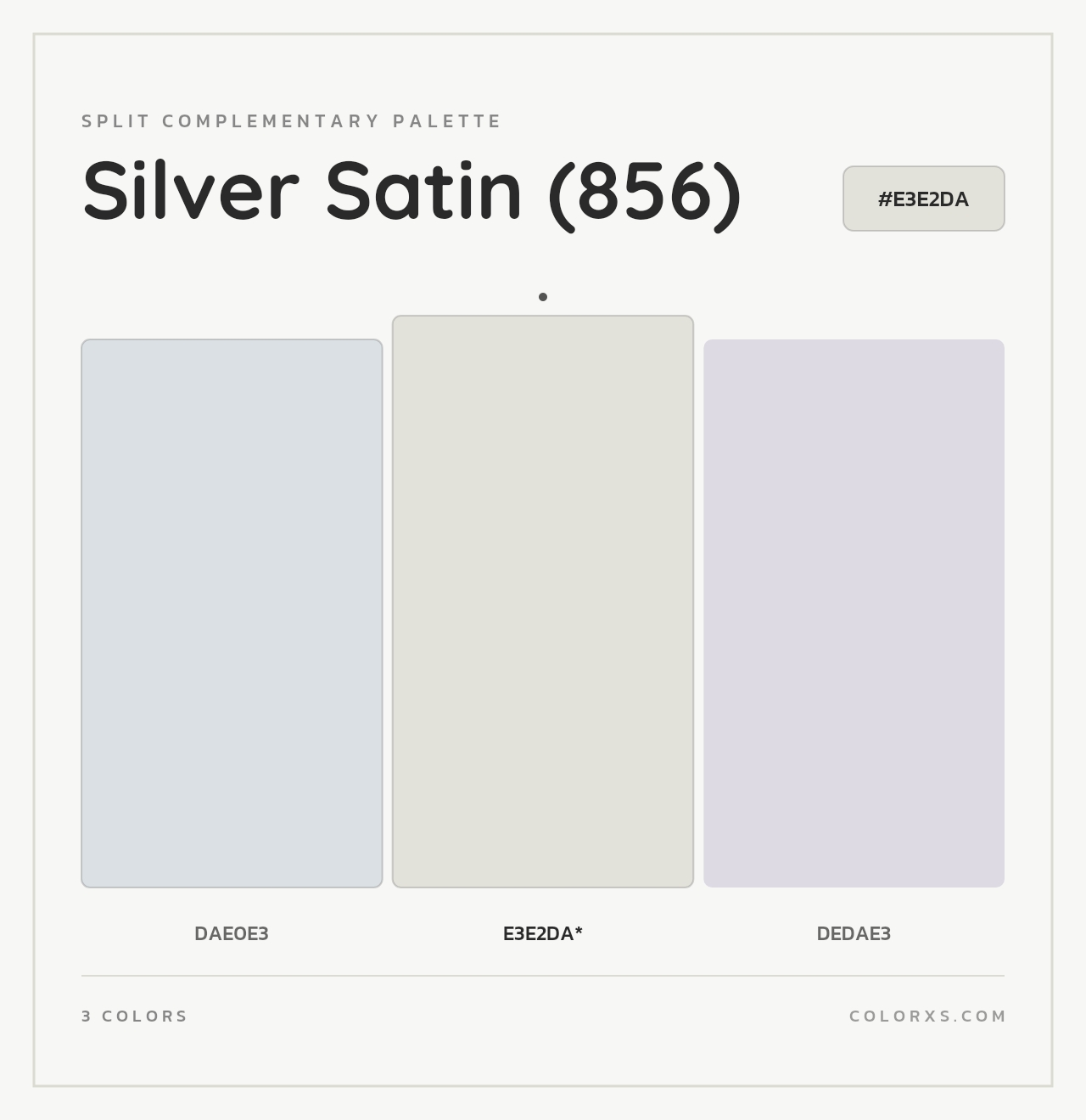Silver Satin (856) - Split-Complementary Color Palette