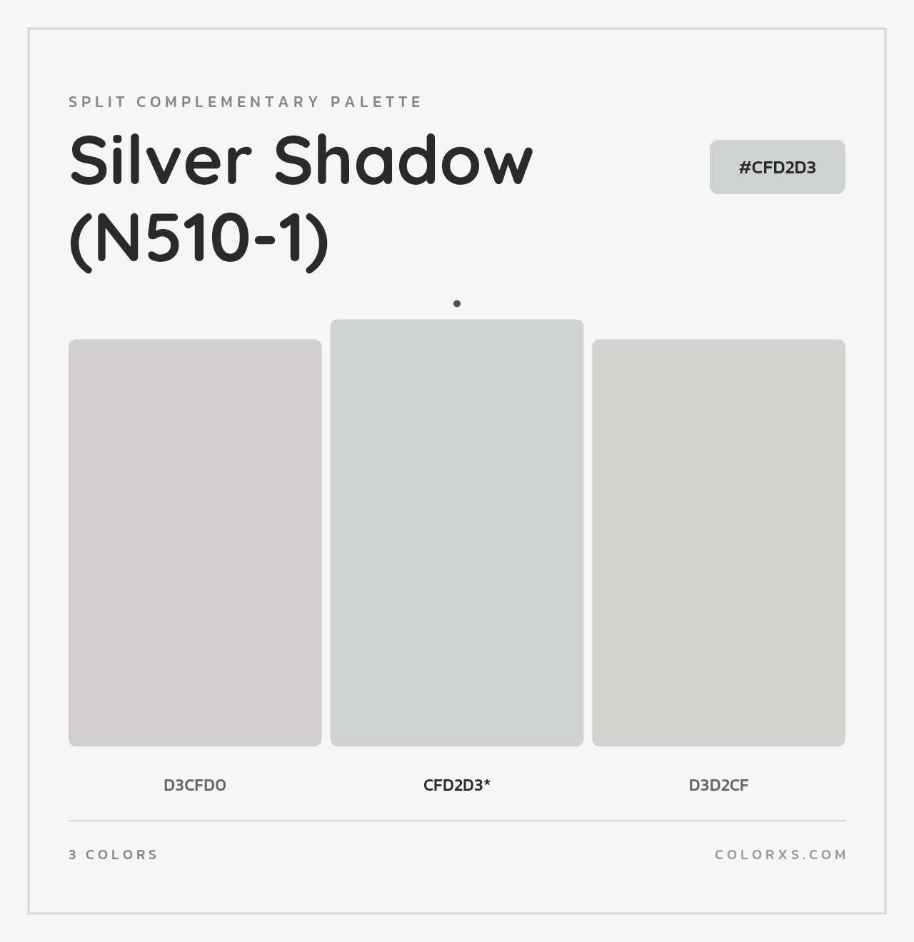 Silver Shadow (N510-1) - Split-Complementary Color Palette