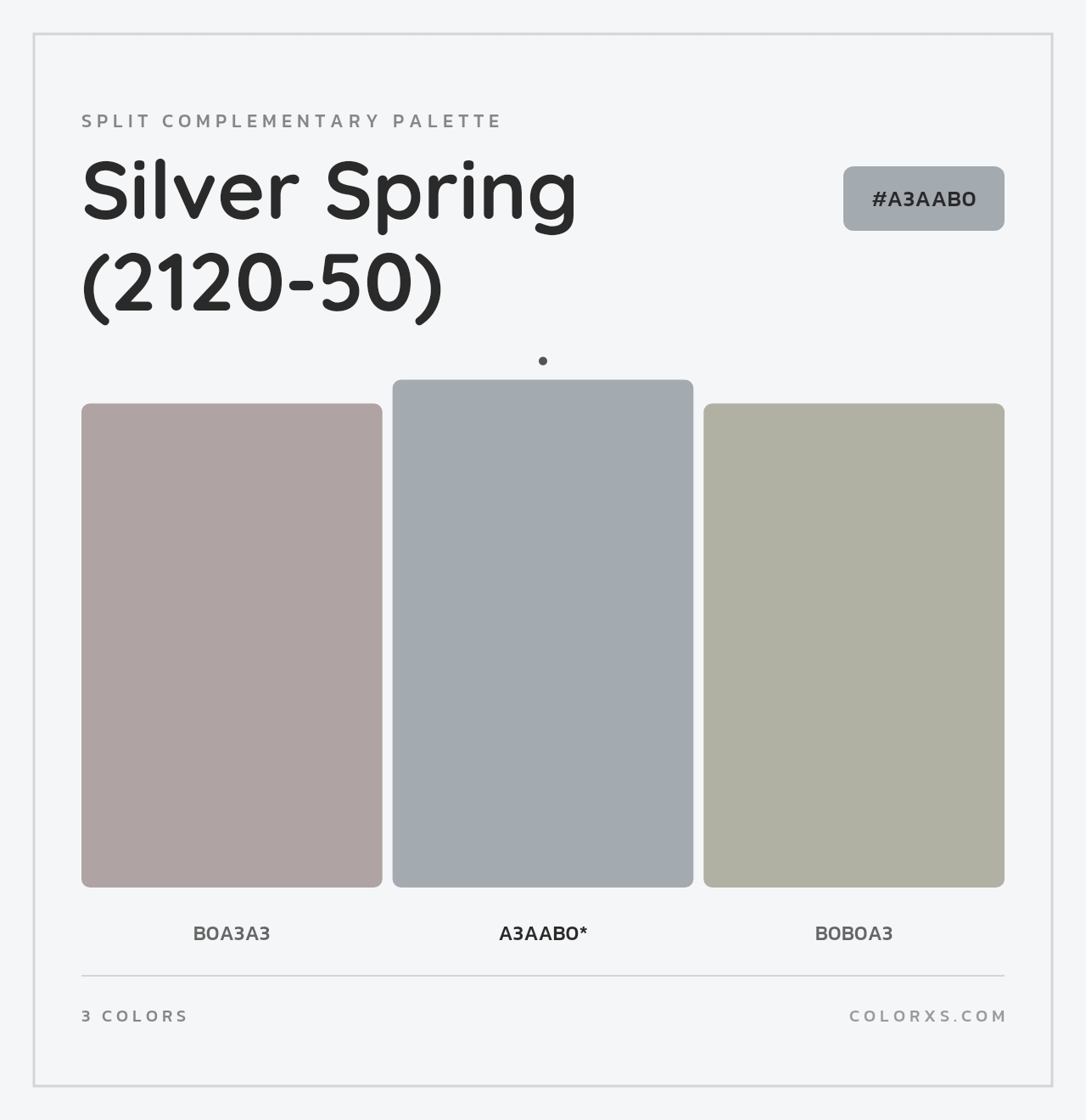 Silver Spring (2120-50) - Split-Complementary Color Palette