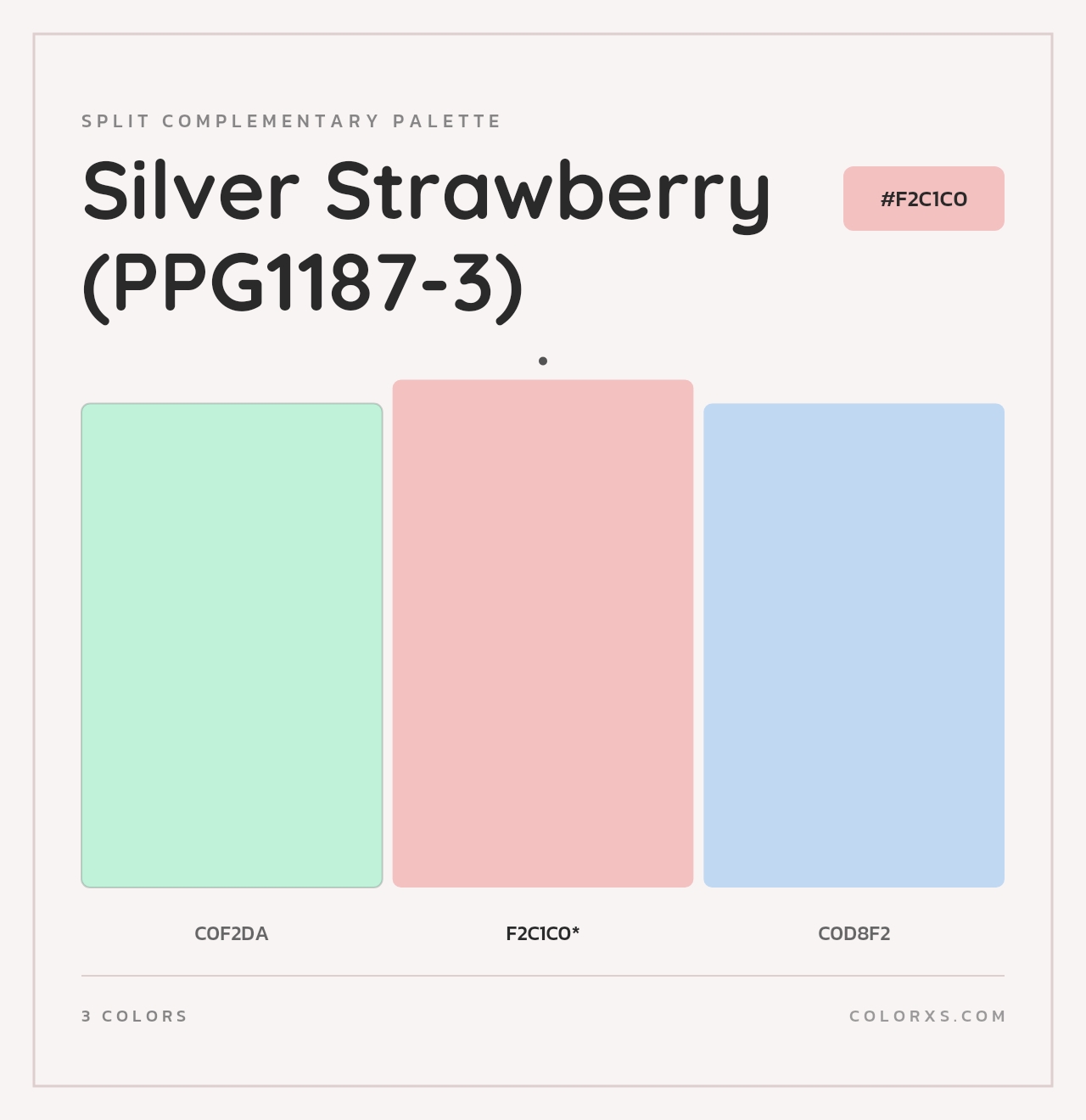 Silver Strawberry (PPG1187-3) - Split-Complementary Color Palette