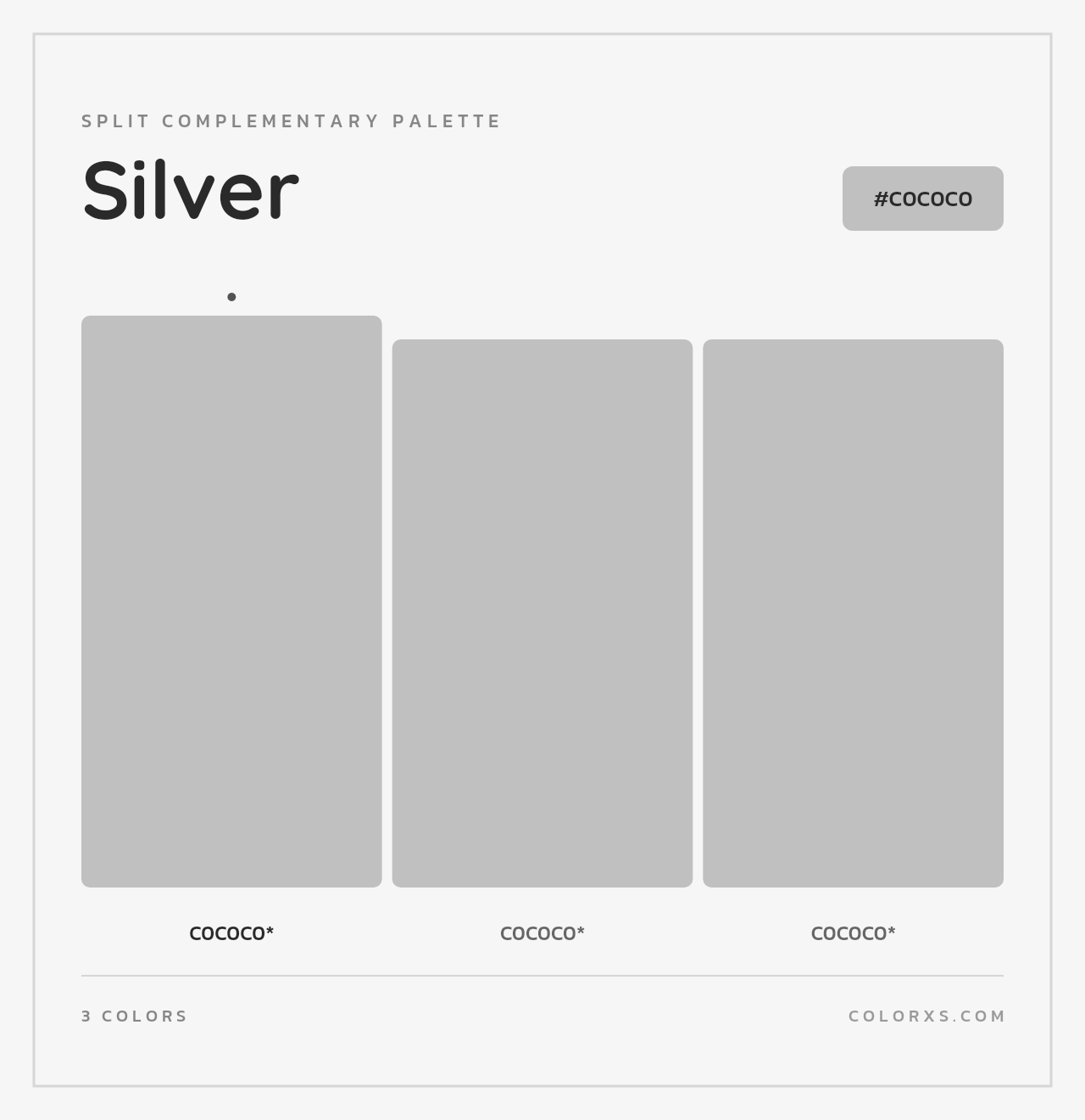 Silver - Split-Complementary Color Palette