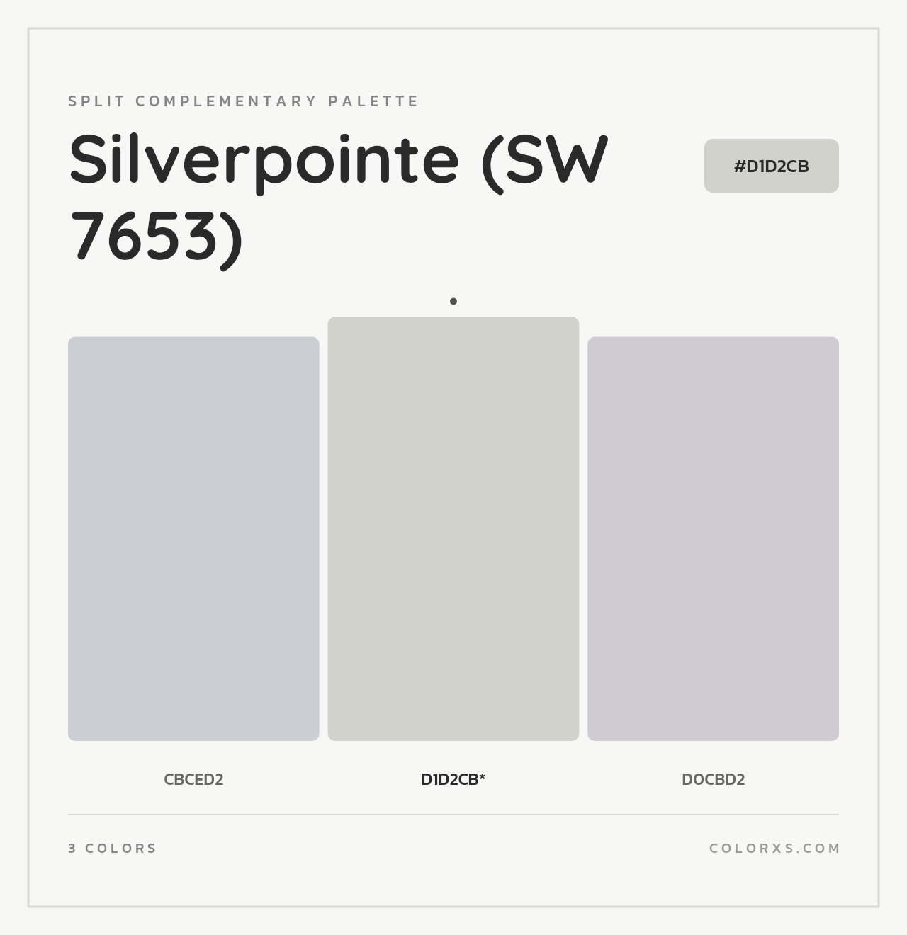 Silverpointe (SW 7653) - Split-Complementary Color Palette
