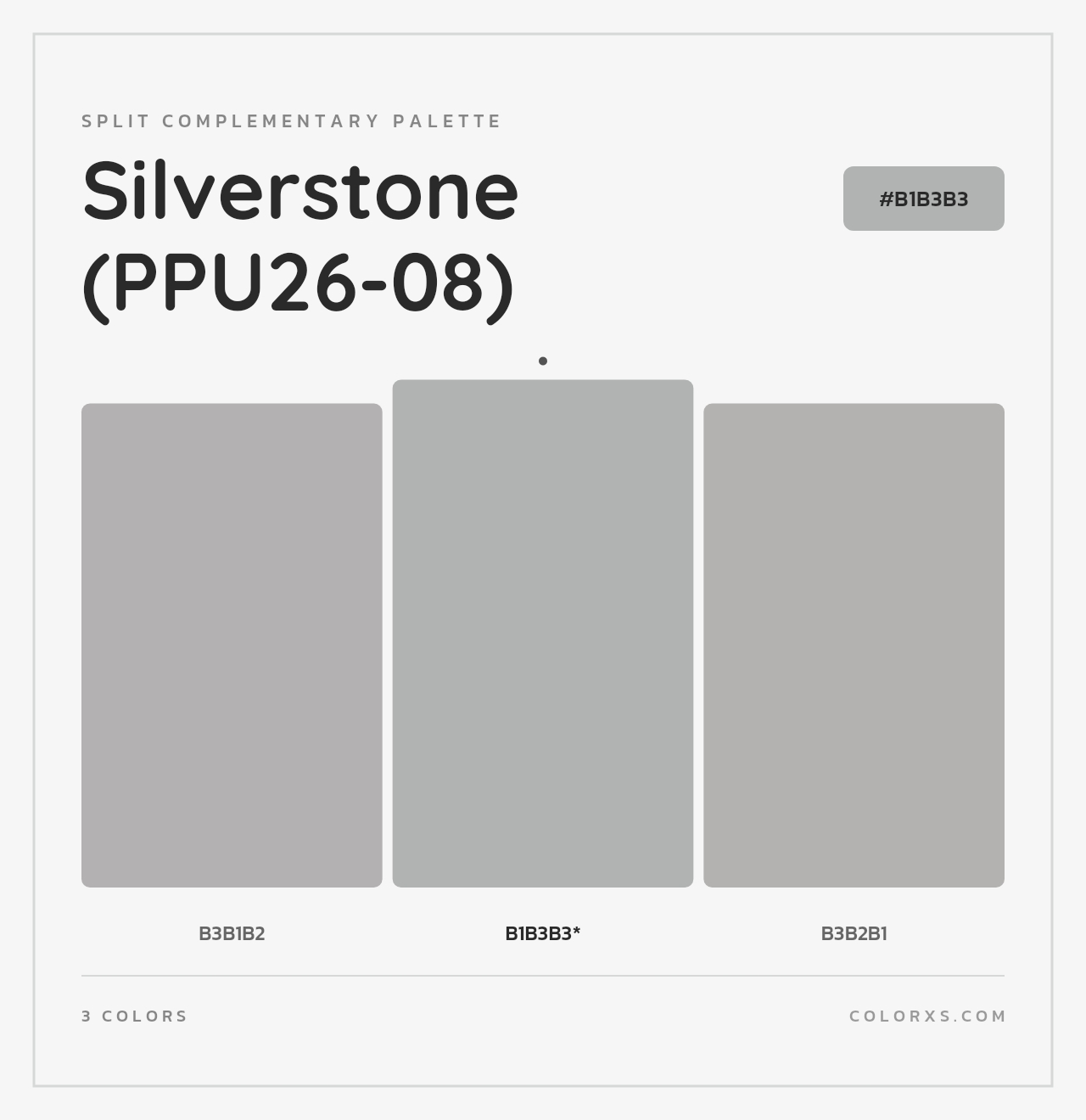 Silverstone (PPU26-08) - Split-Complementary Color Palette