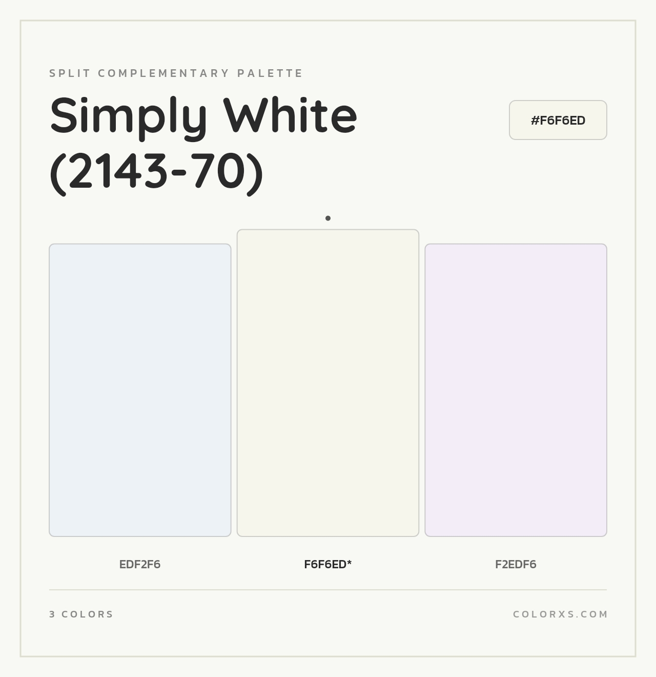 Simply White (2143-70) - Split-Complementary Color Palette