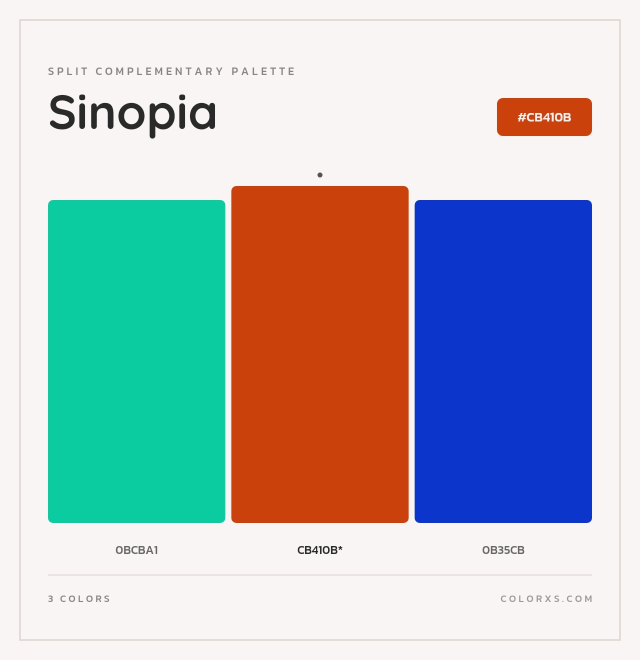 Sinopia - Split-Complementary Color Palette