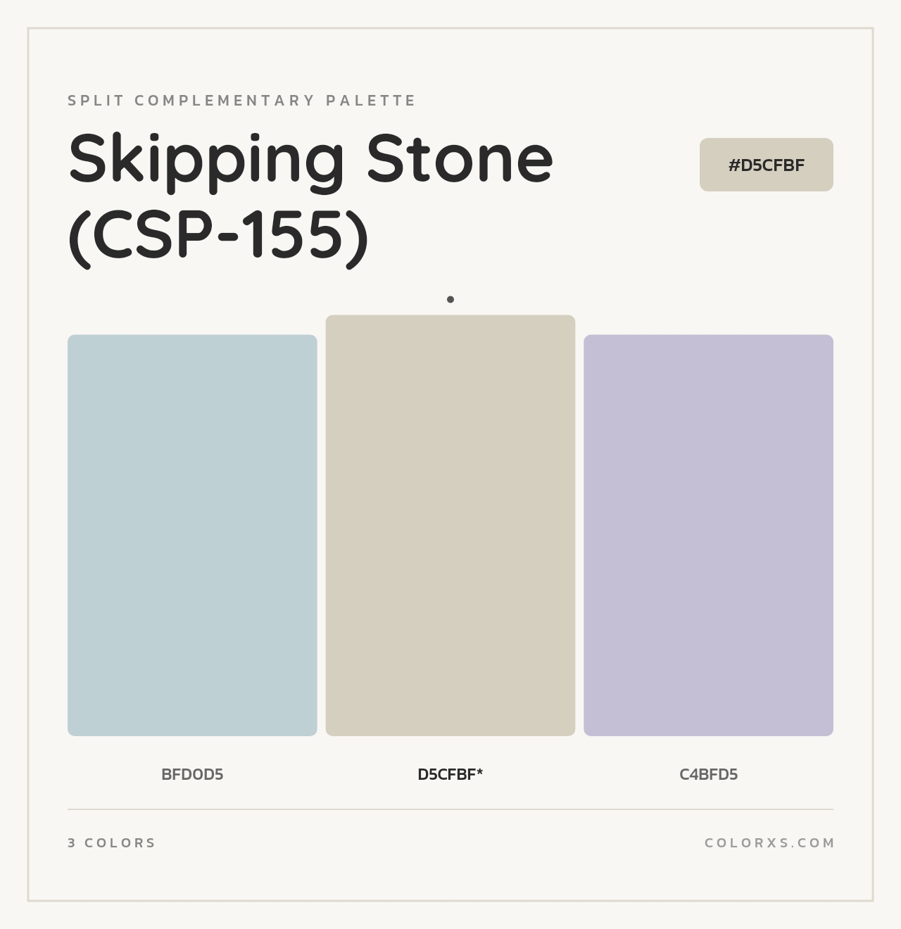 Skipping Stone (CSP-155) - Split-Complementary Color Palette