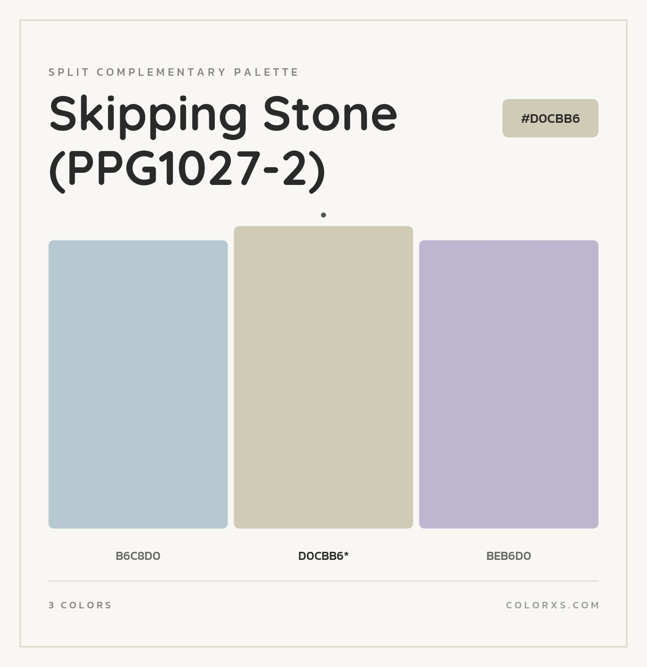 Skipping Stone (PPG1027-2) - Split-Complementary Color Palette