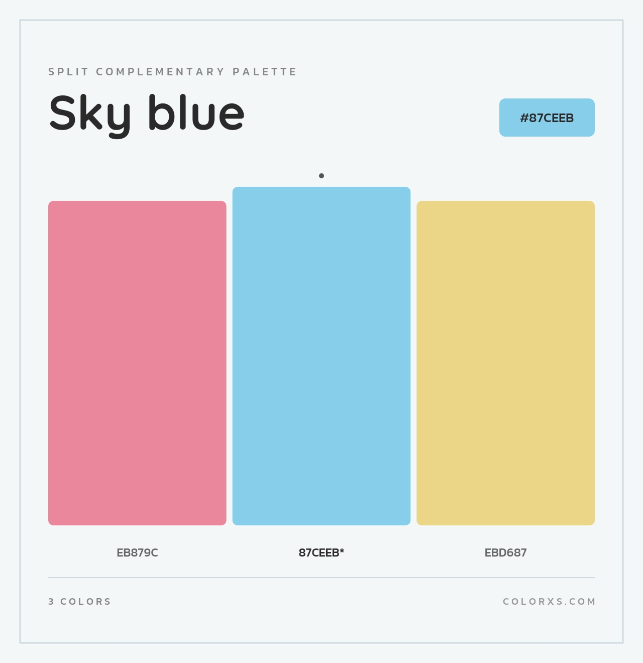 Sky blue - Split-Complementary Color Palette