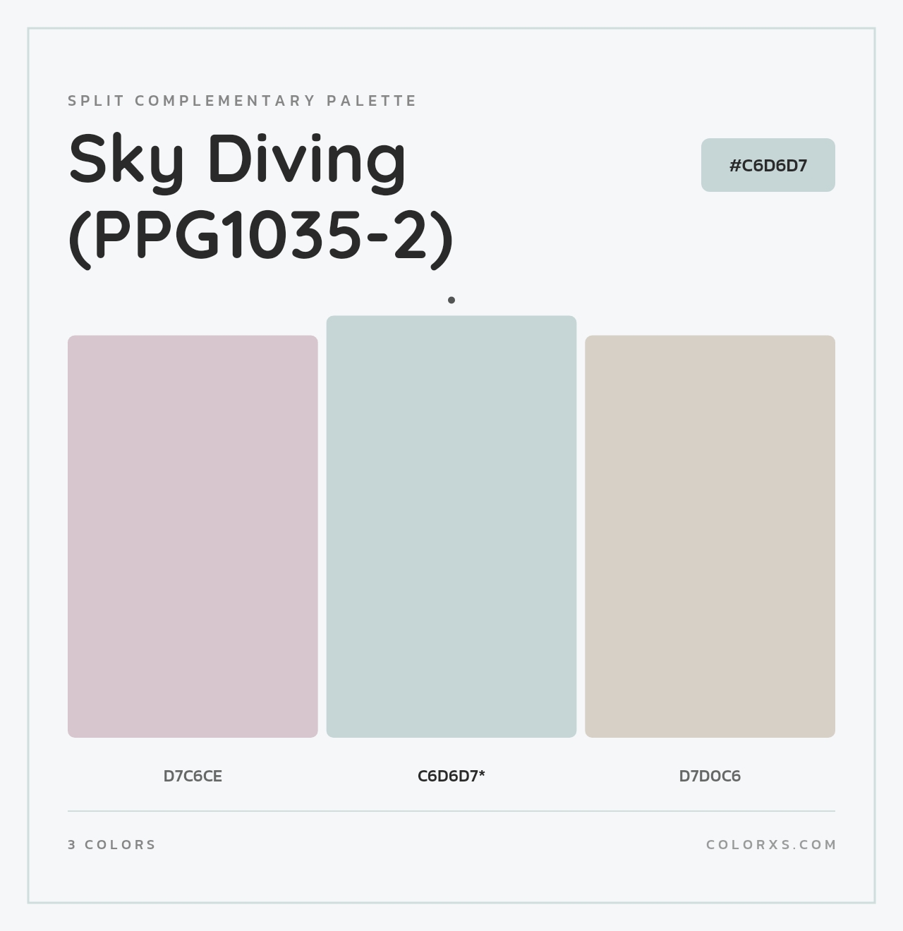 Sky Diving (PPG1035-2) - Split-Complementary Color Palette
