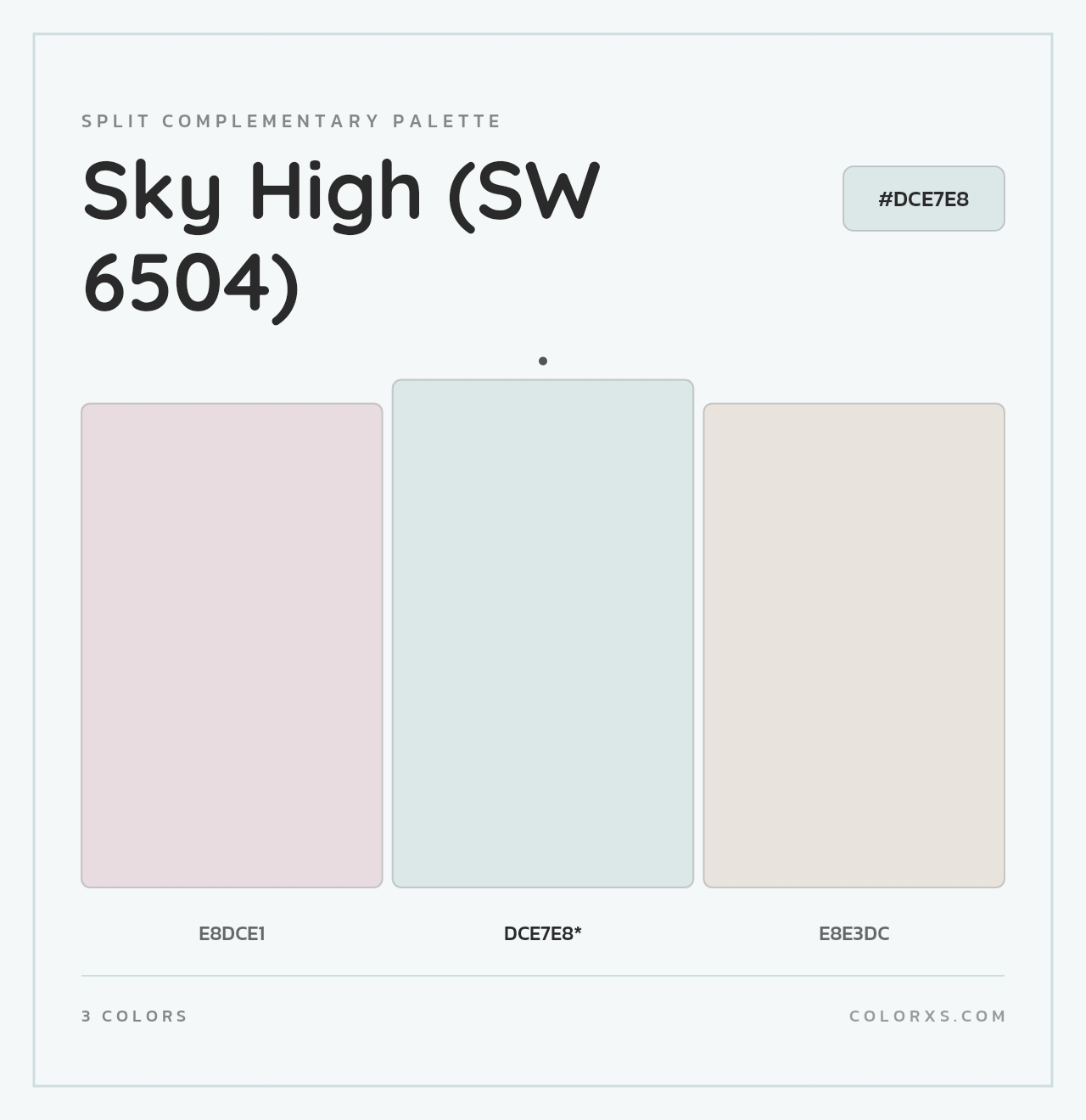 Sky High (SW 6504) - Split-Complementary Color Palette