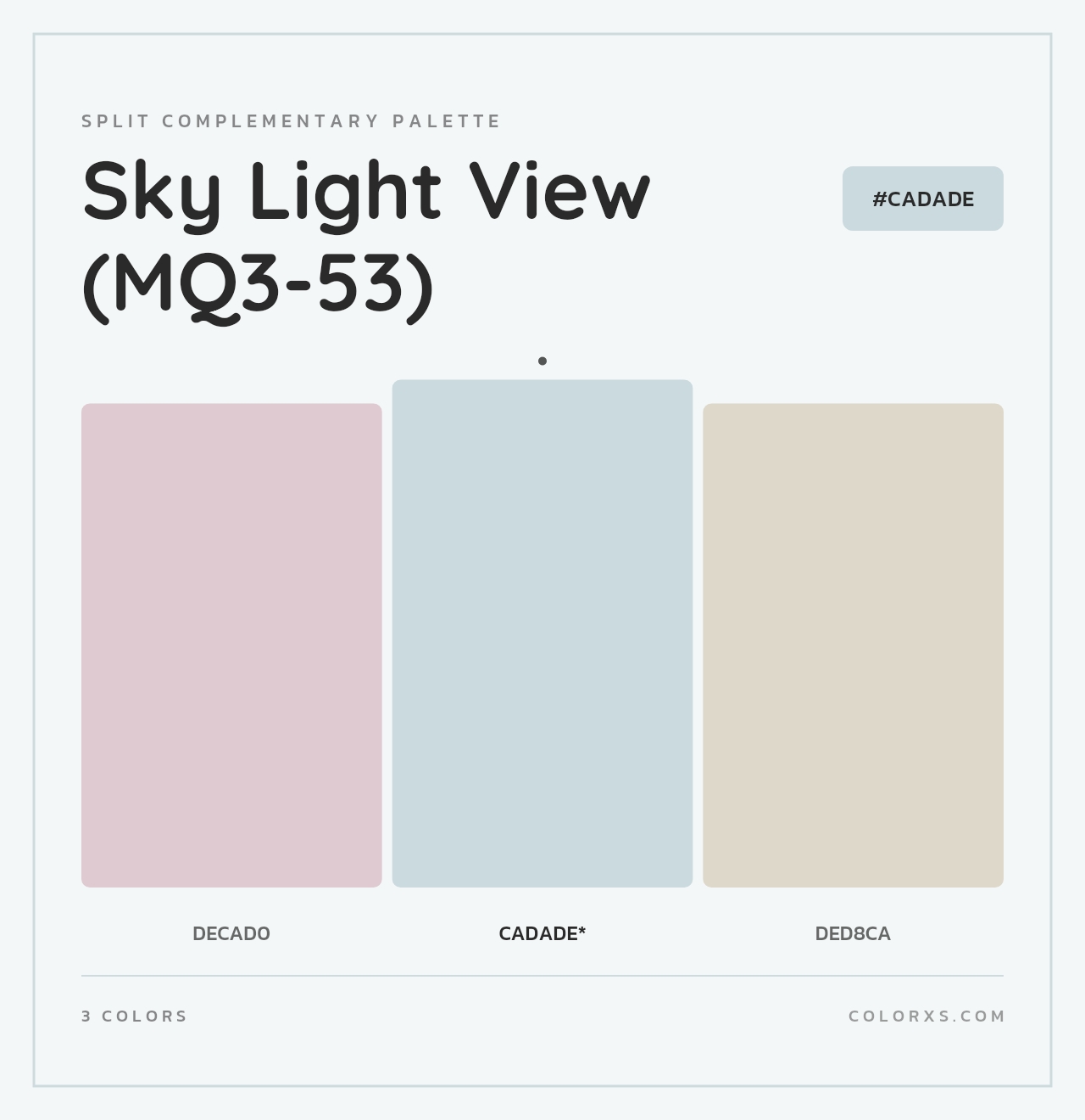Sky Light View (MQ3-53) - Split-Complementary Color Palette
