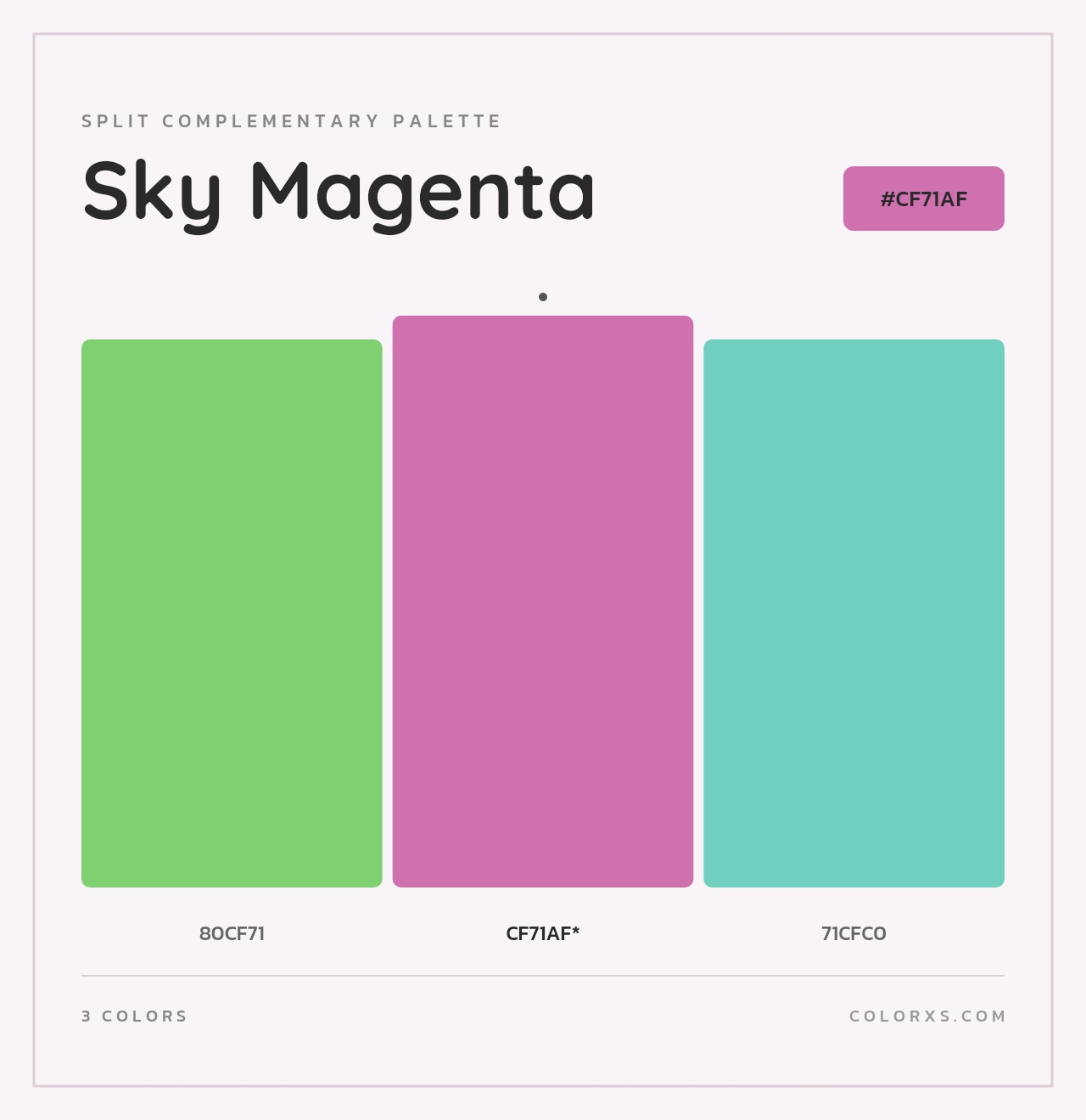 Sky Magenta - Split-Complementary Color Palette