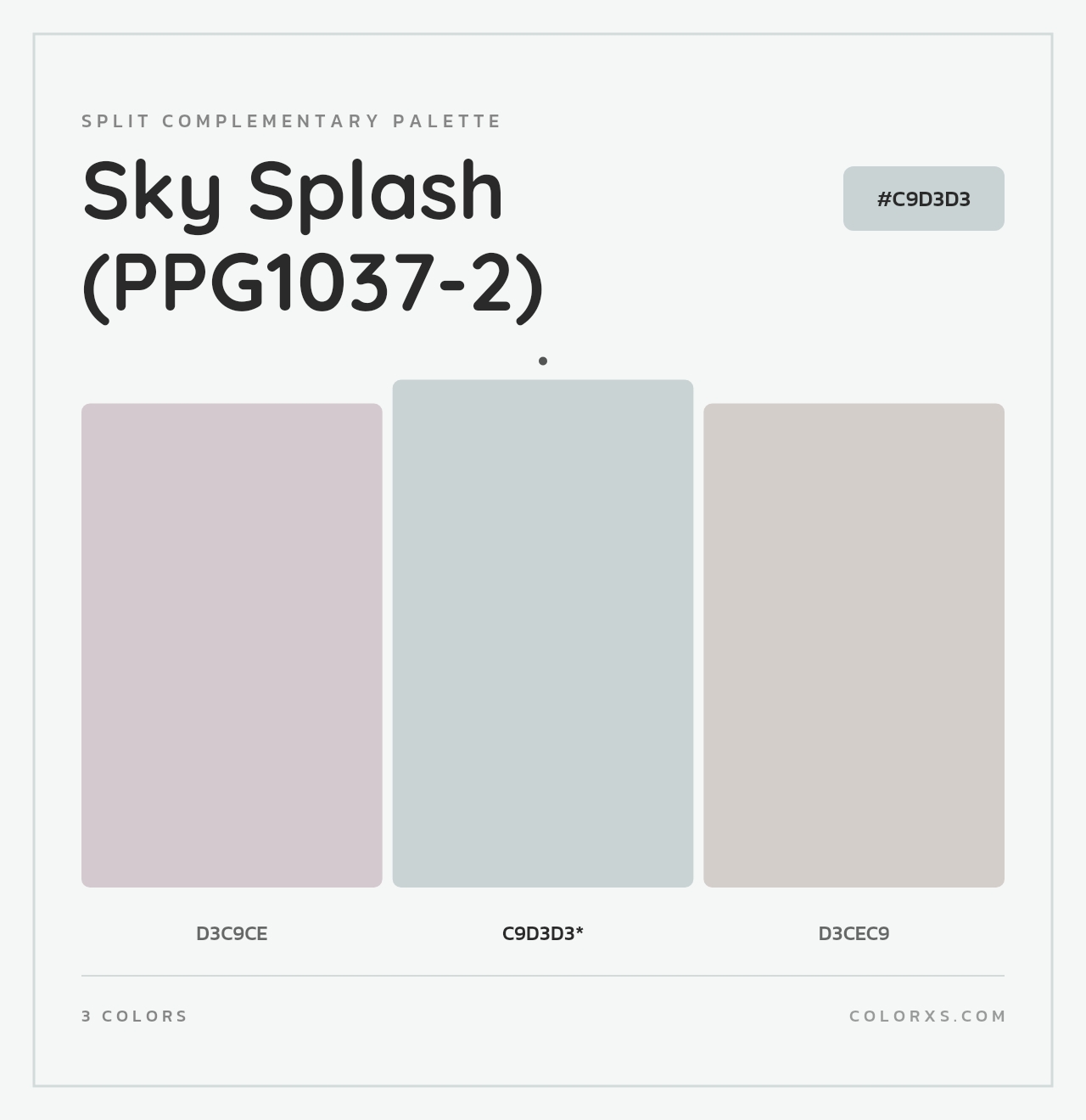 Sky Splash (PPG1037-2) - Split-Complementary Color Palette