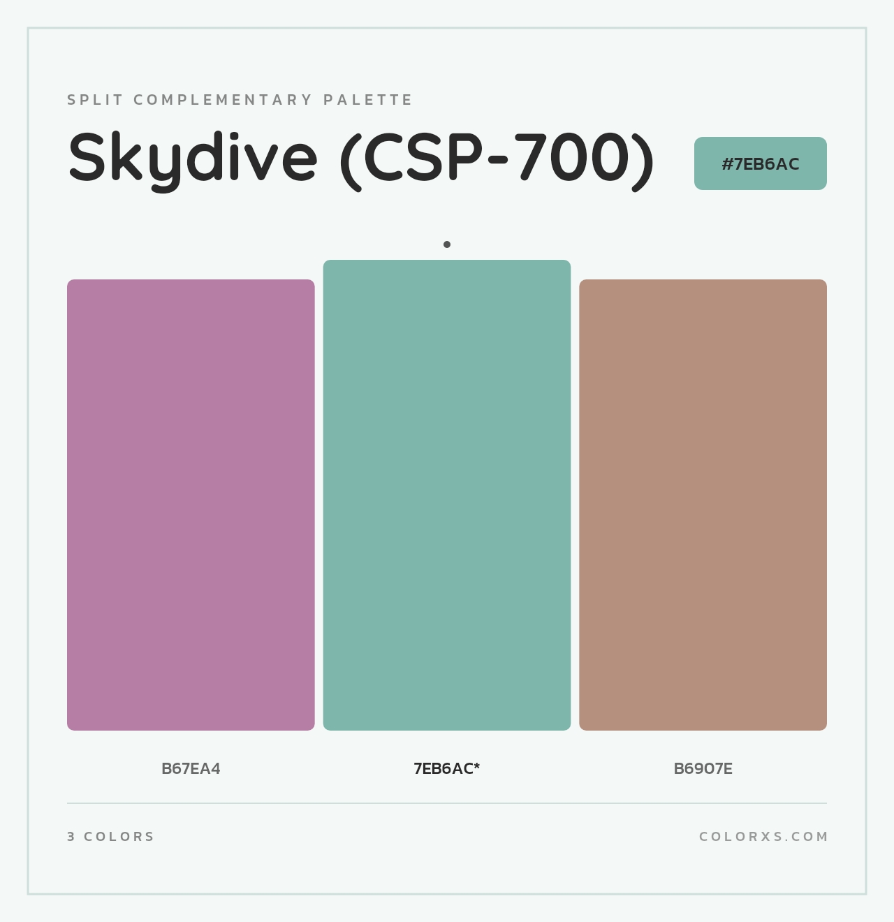 Skydive (CSP-700) - Split-Complementary Color Palette