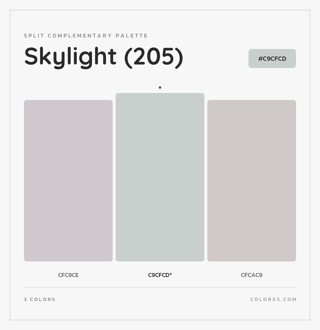 Skylight (205) - Split-Complementary Color Palette