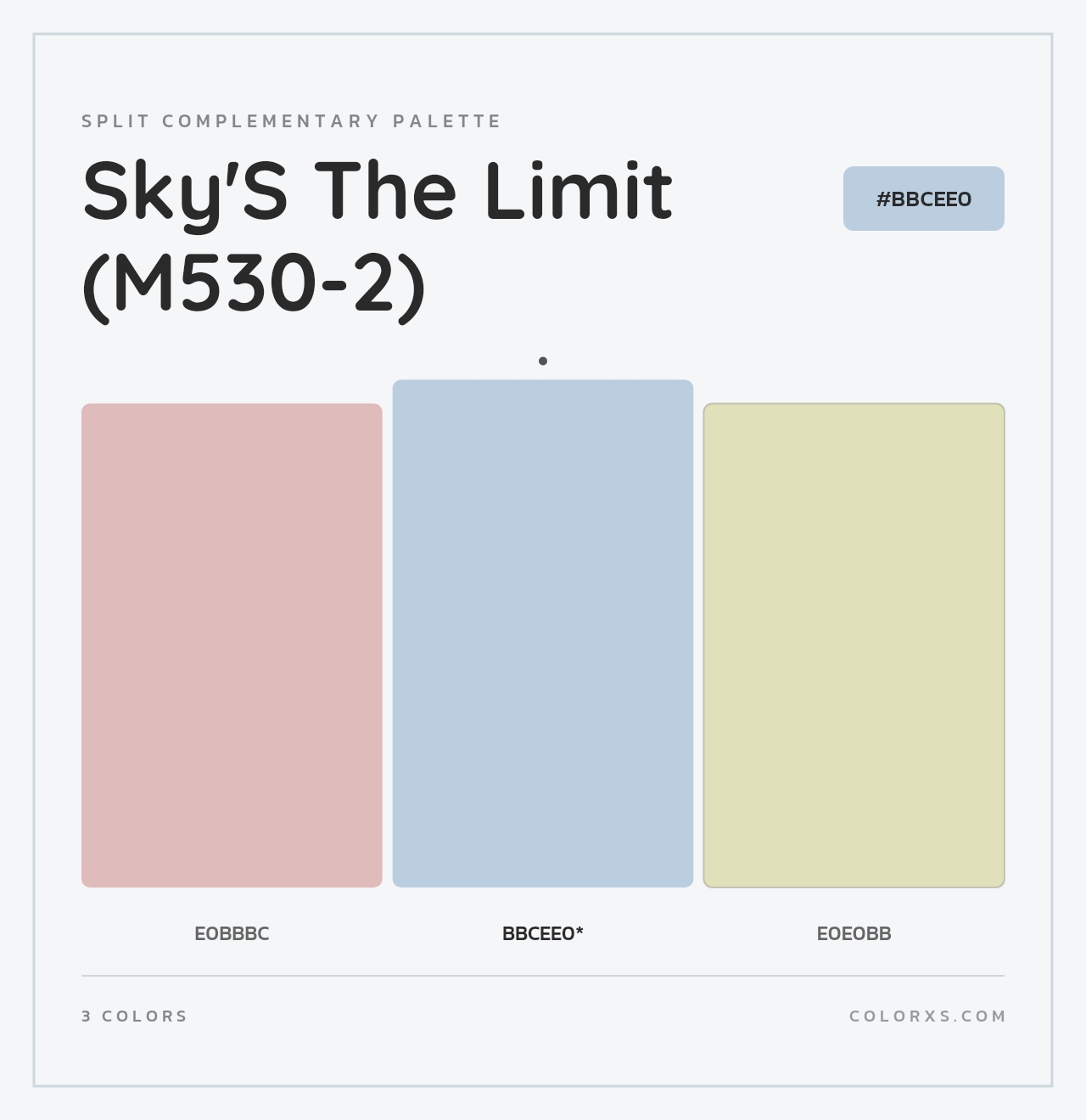 Sky'S The Limit (M530-2) - Split-Complementary Color Palette