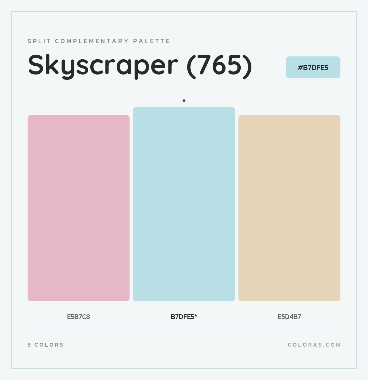 Skyscraper (765) - Split-Complementary Color Palette