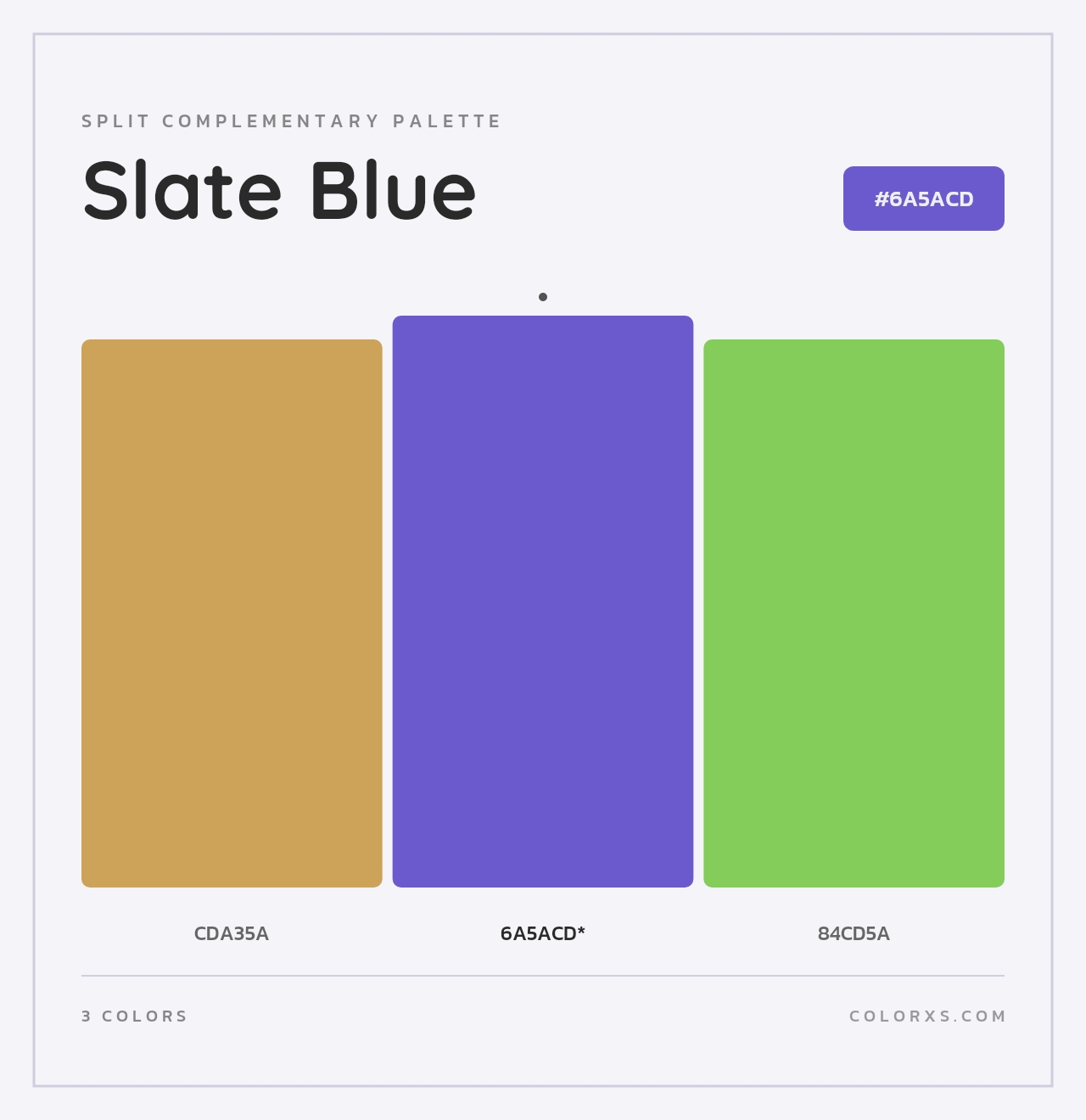 Slate Blue - Split-Complementary Color Palette
