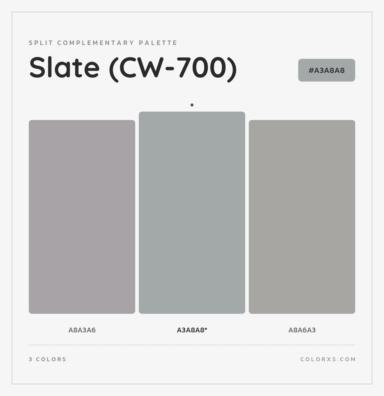 Slate (CW-700) - Split-Complementary Color Palette