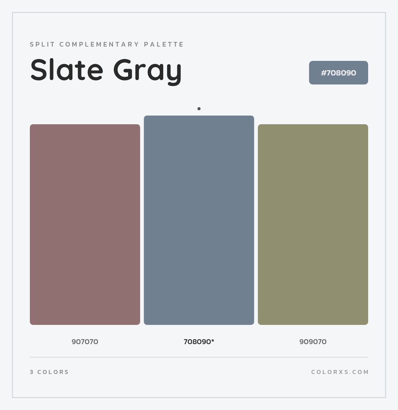 Slate Gray - Split-Complementary Color Palette