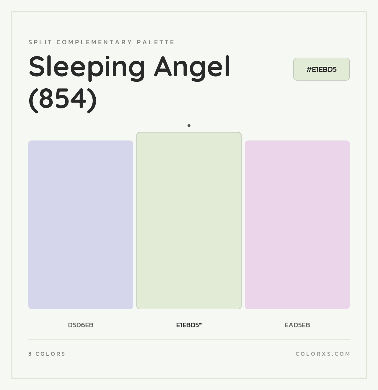 Sleeping Angel (854) - Split-Complementary Color Palette