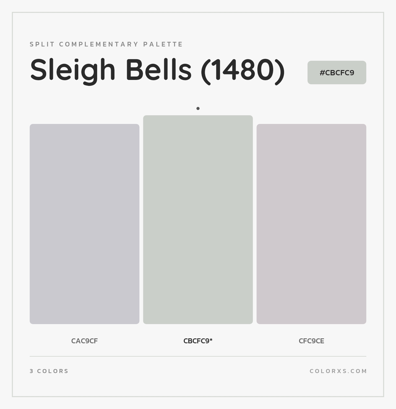 Sleigh Bells (1480) - Split-Complementary Color Palette