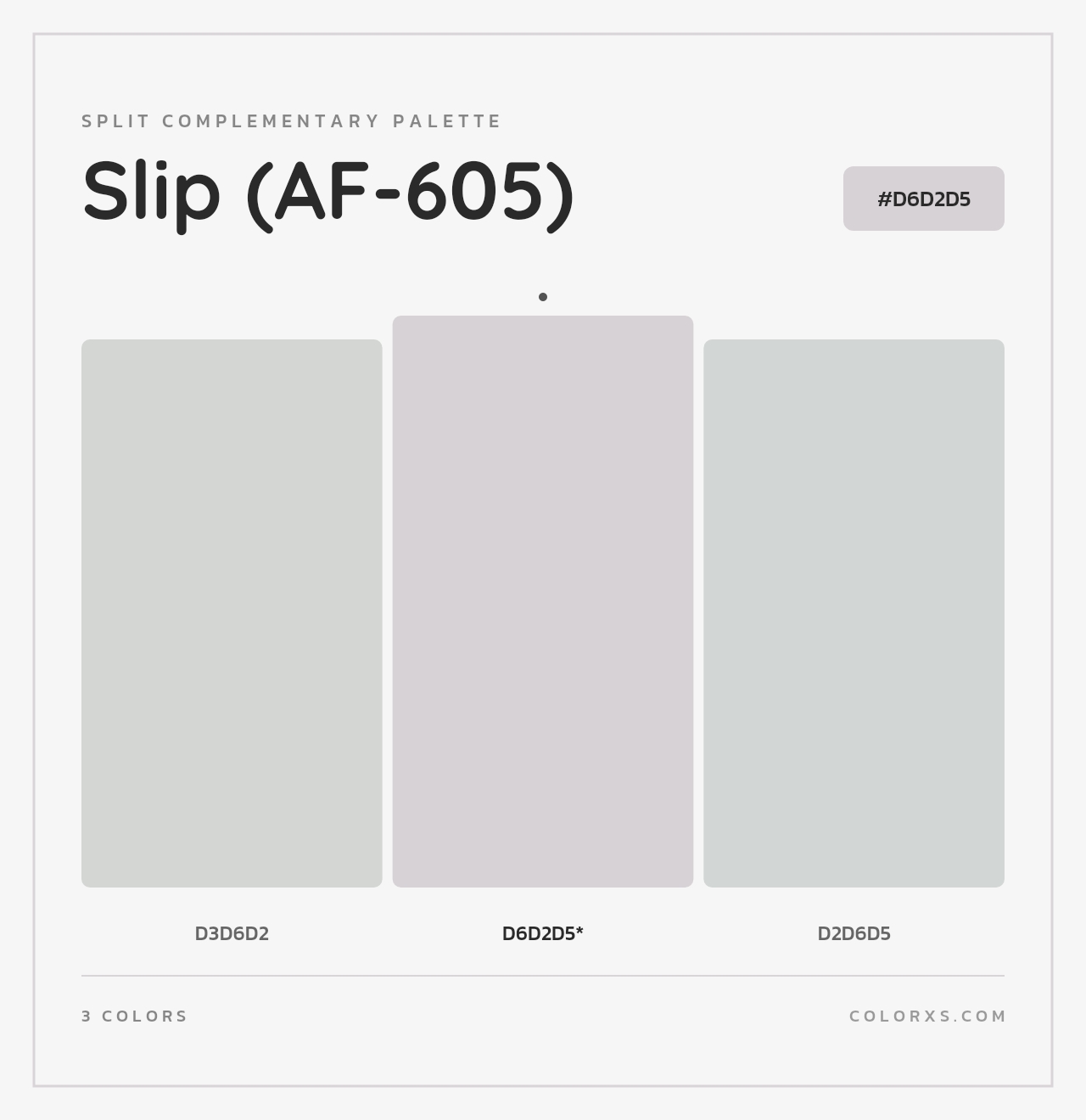 Slip (AF-605) - Split-Complementary Color Palette