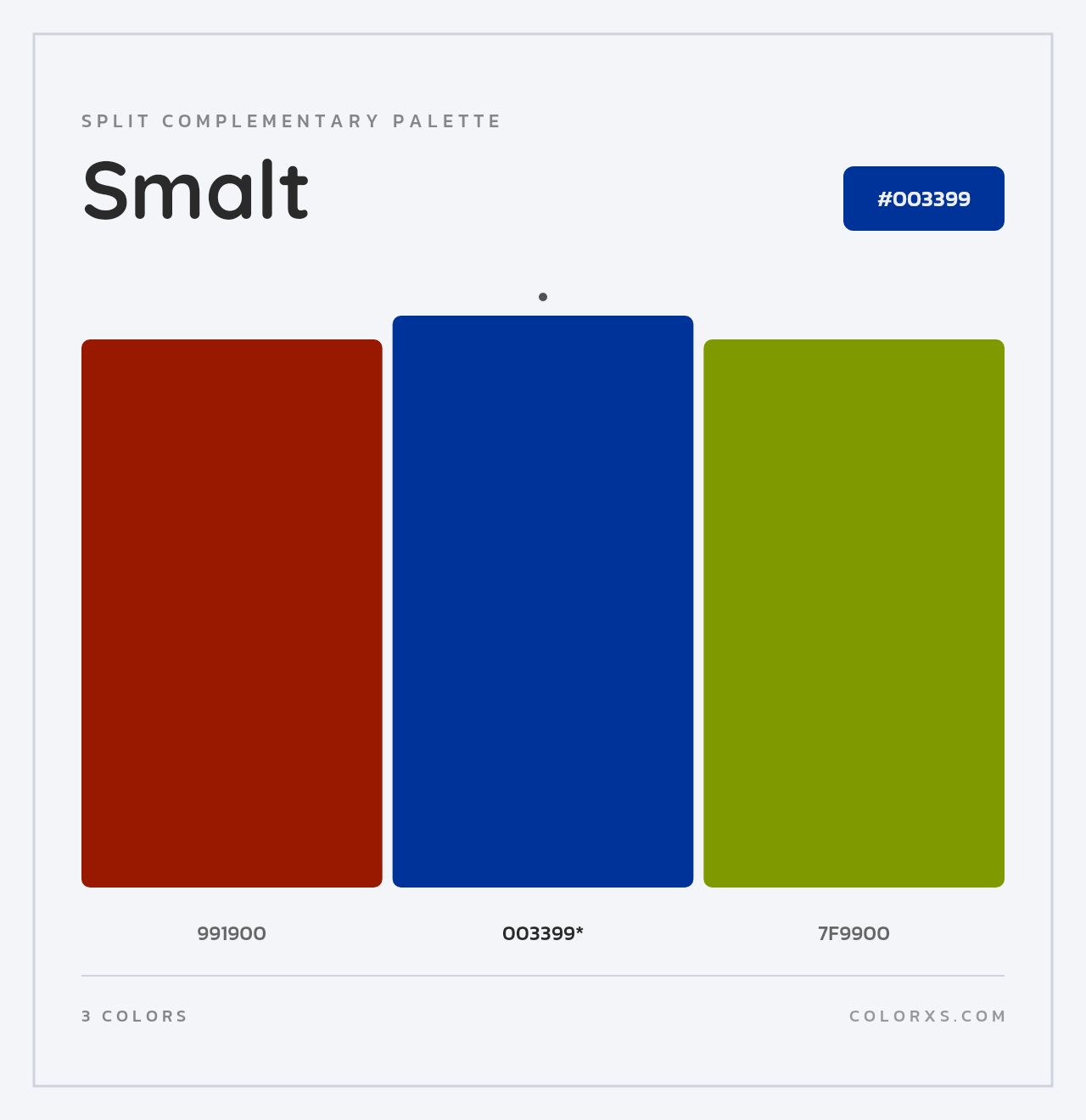Smalt - Split-Complementary Color Palette