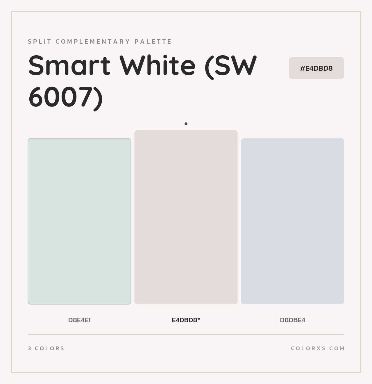 Smart White (SW 6007) - Split-Complementary Color Palette