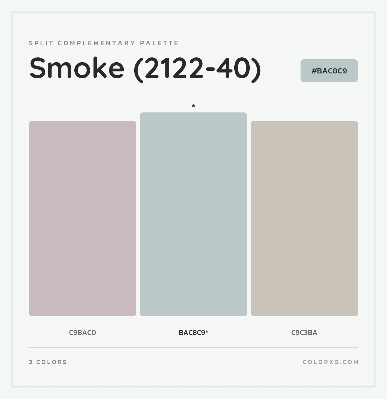 Smoke (2122-40) - Split-Complementary Color Palette