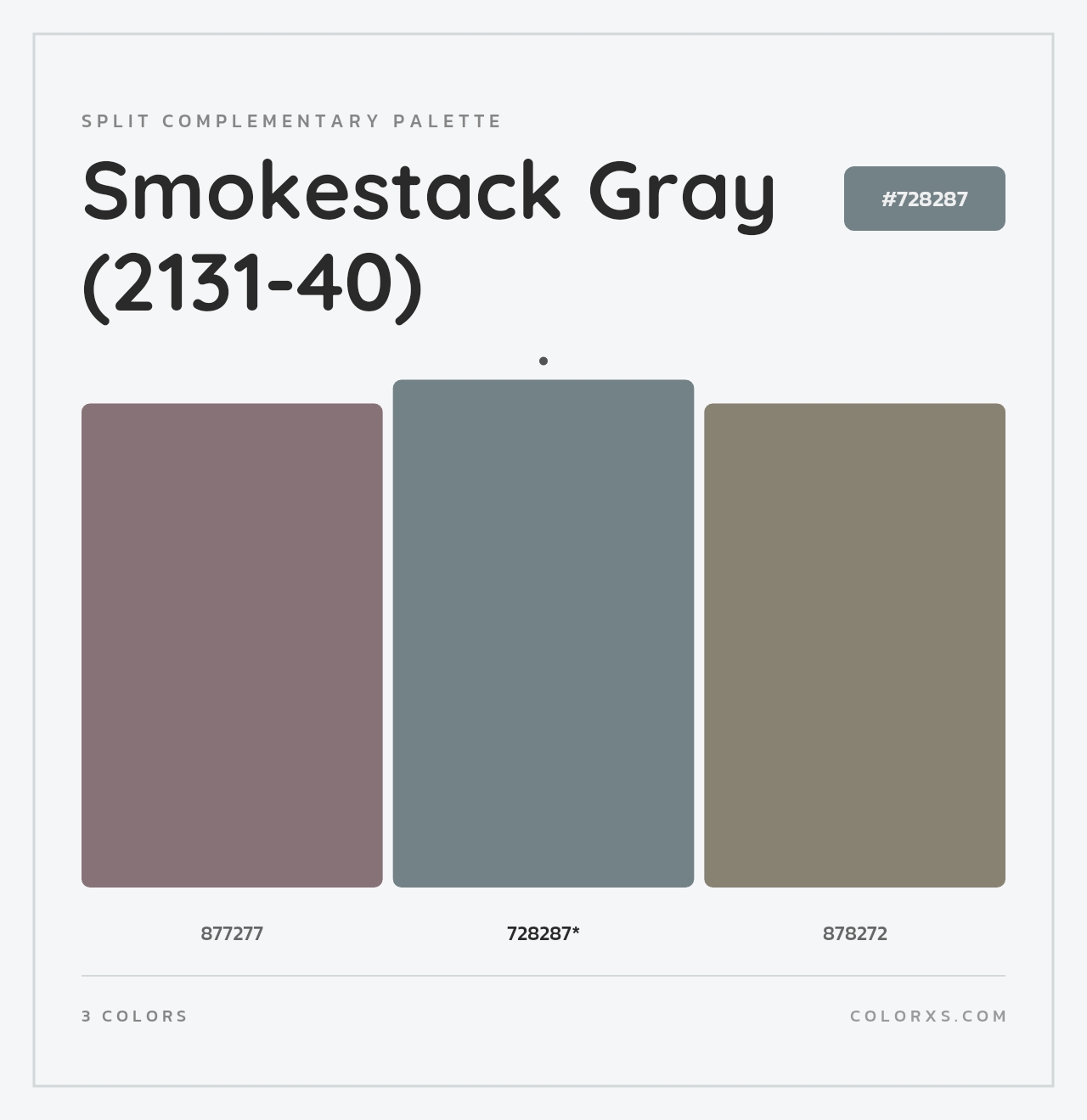 Smokestack Gray (2131-40) - Split-Complementary Color Palette