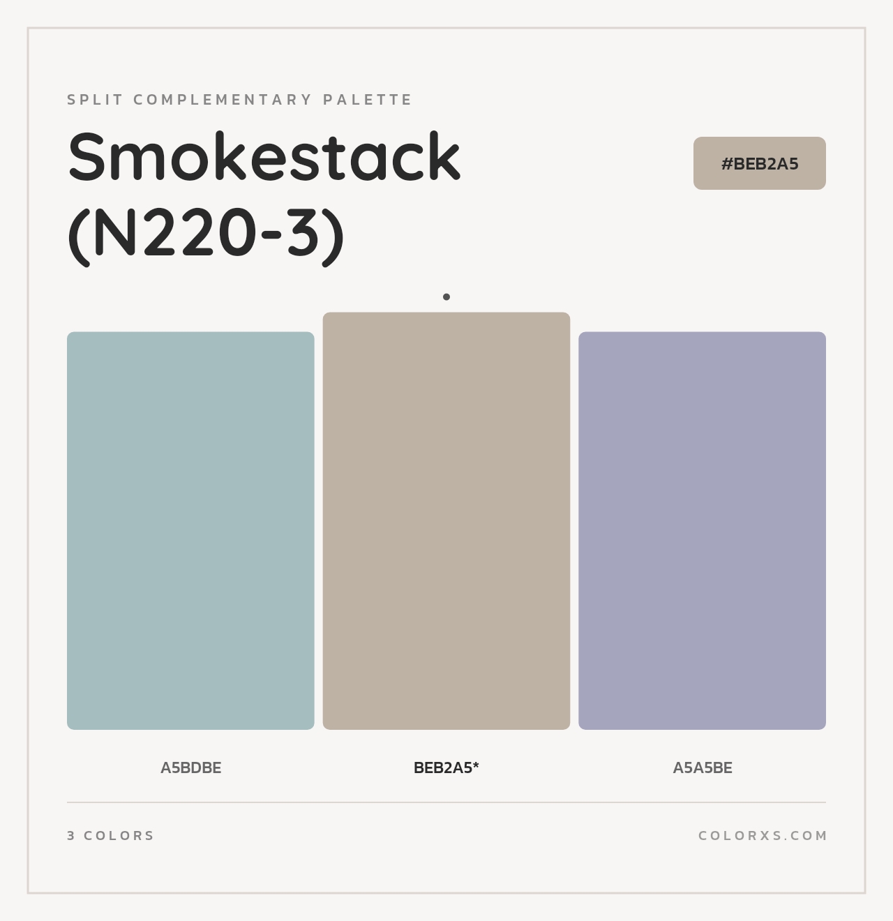 Smokestack (N220-3) - Split-Complementary Color Palette