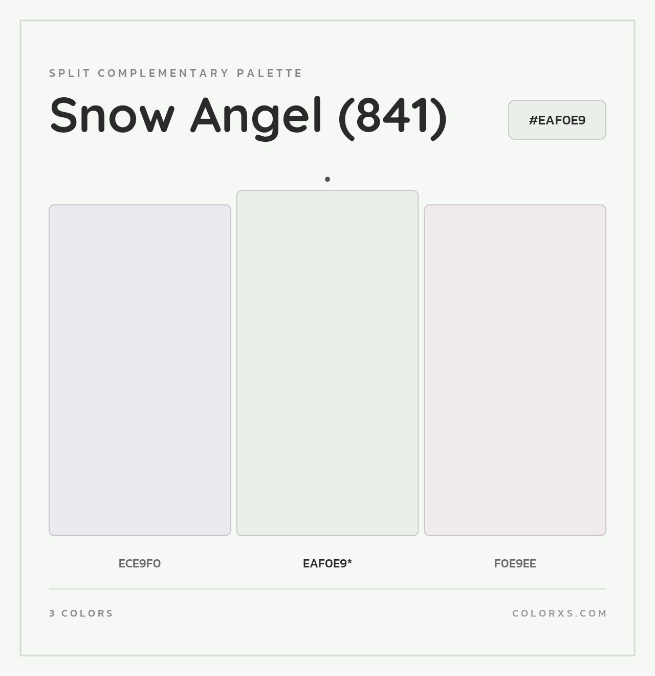 Snow Angel (841) - Split-Complementary Color Palette