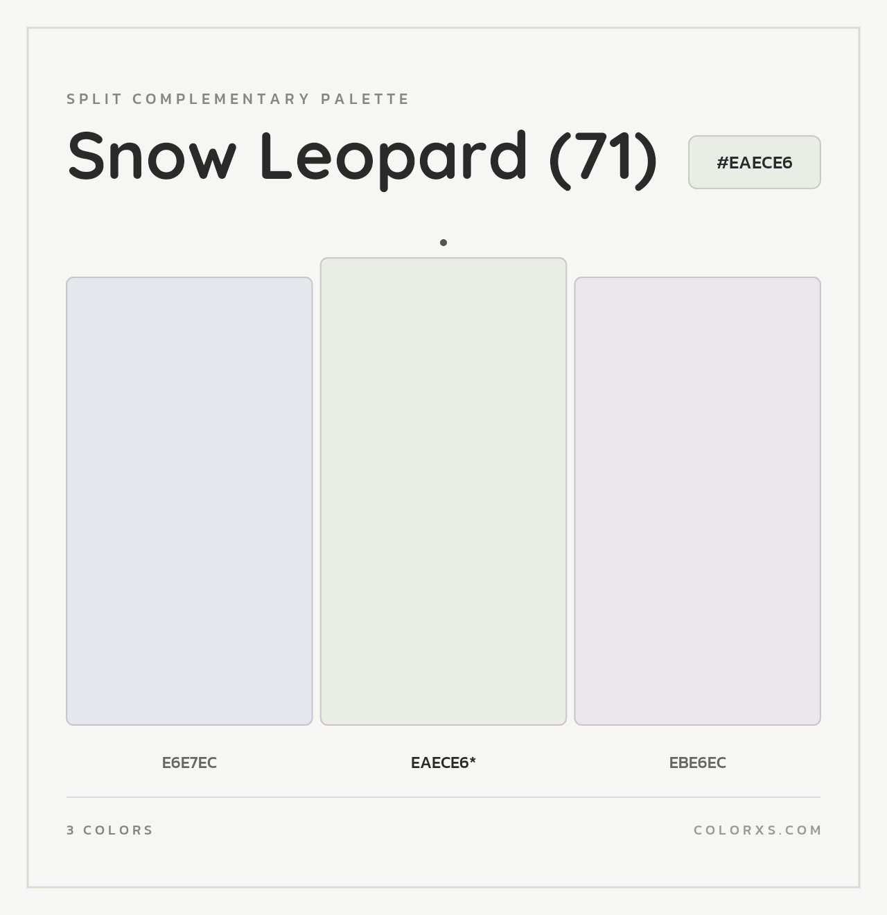 Snow Leopard (71) - Split-Complementary Color Palette
