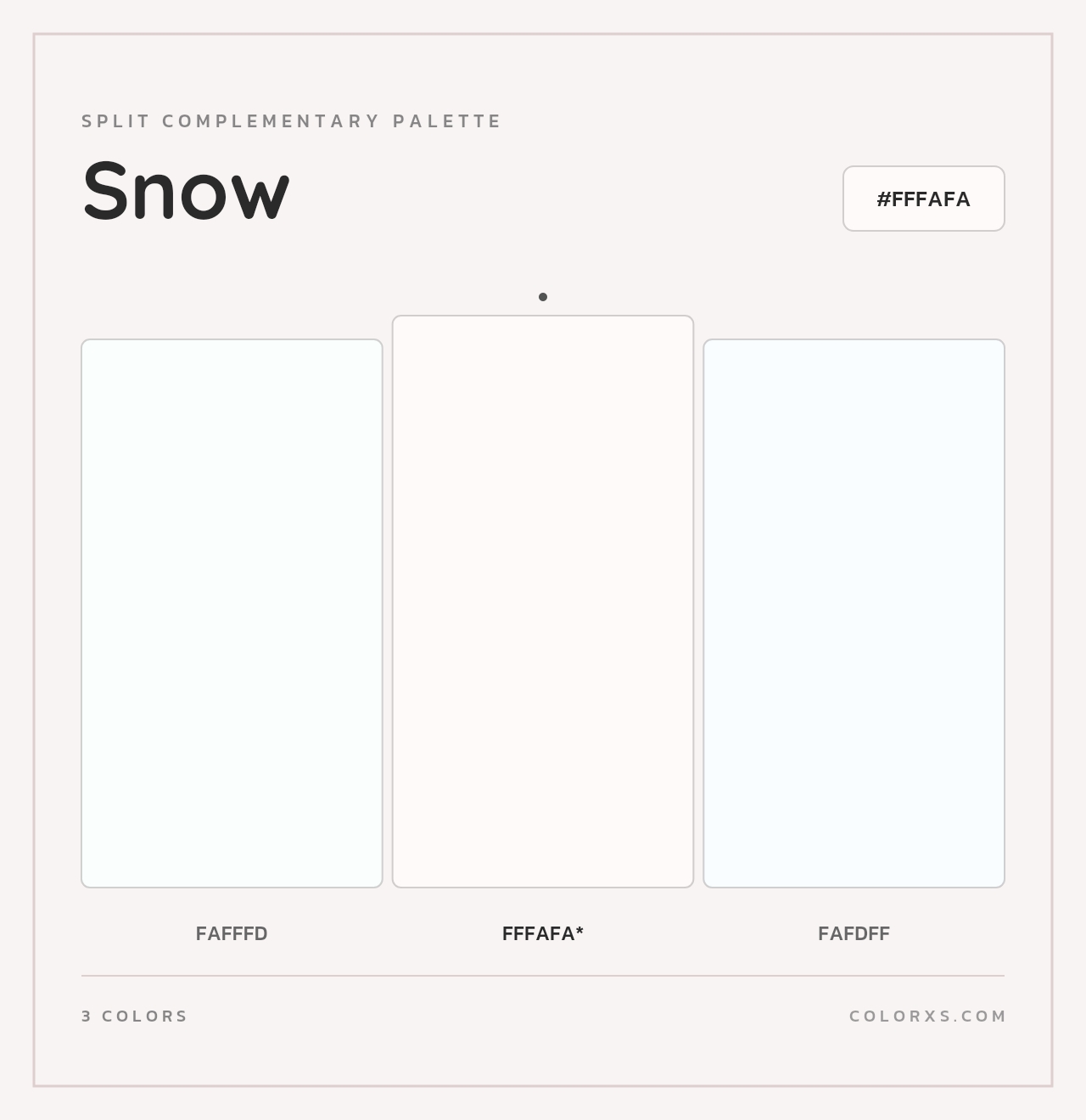 Snow - Split-Complementary Color Palette