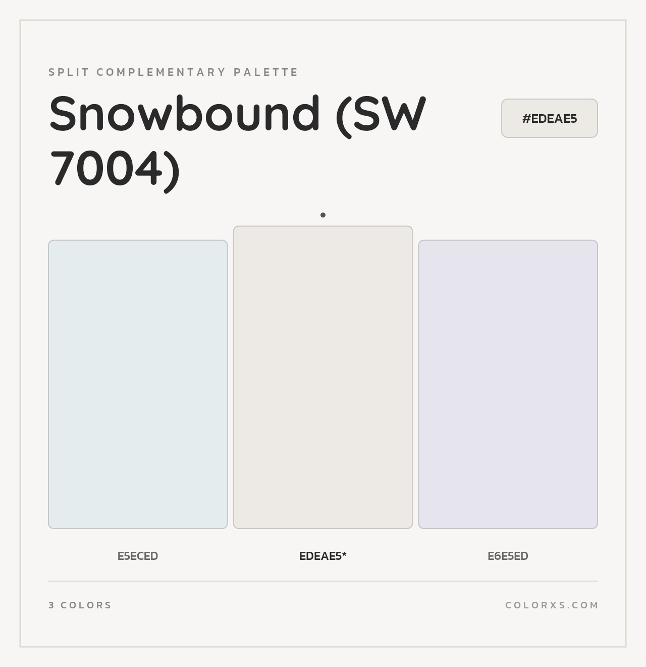 Snowbound (SW 7004) - Split-Complementary Color Palette