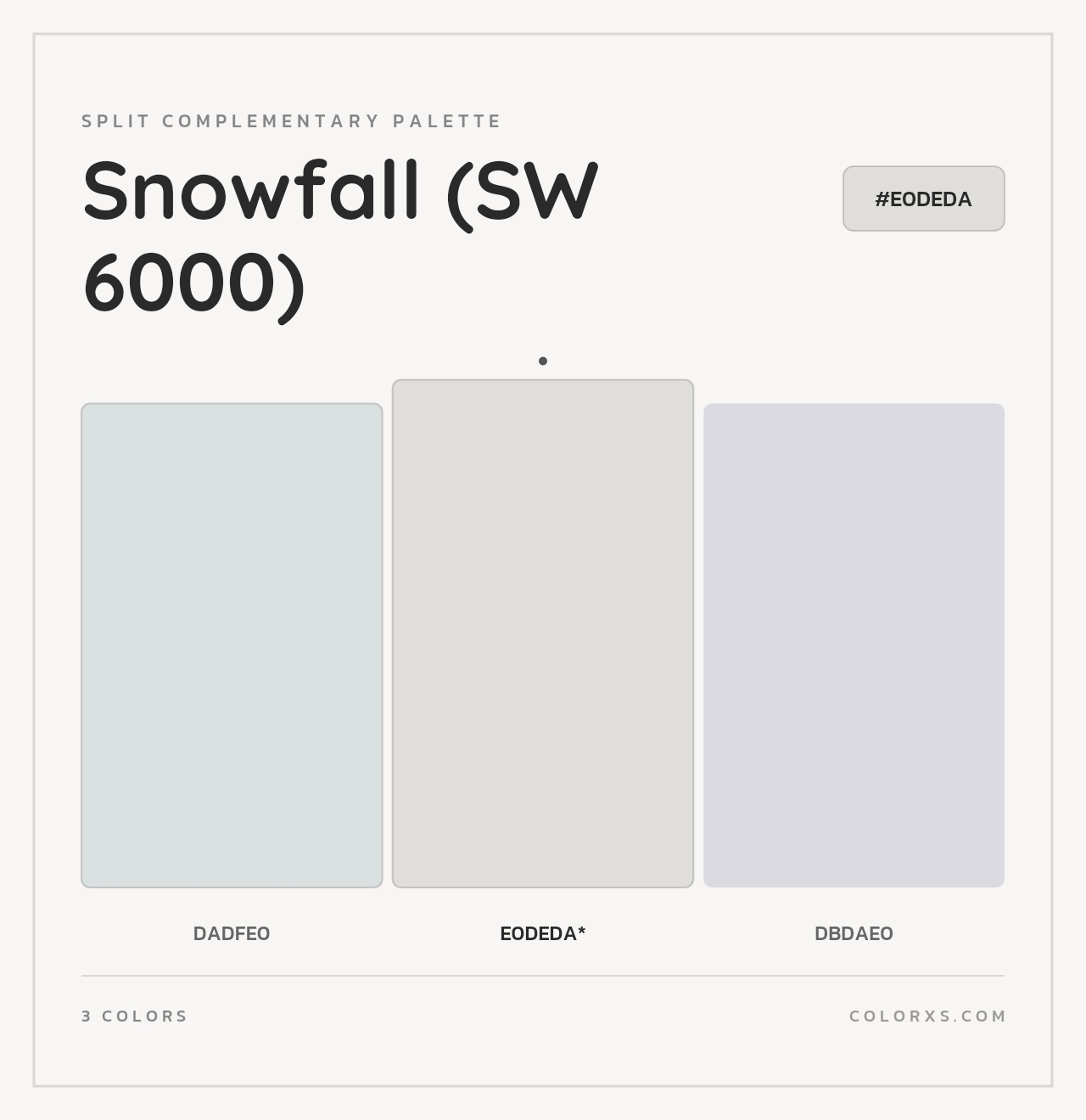 Snowfall (SW 6000) - Split-Complementary Color Palette