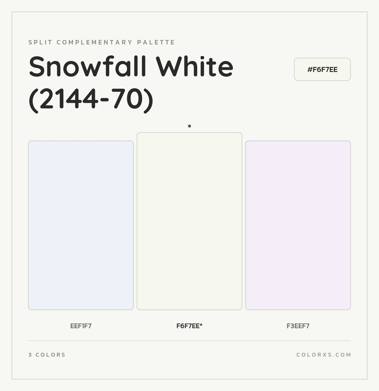 Snowfall White (2144-70) - Split-Complementary Color Palette