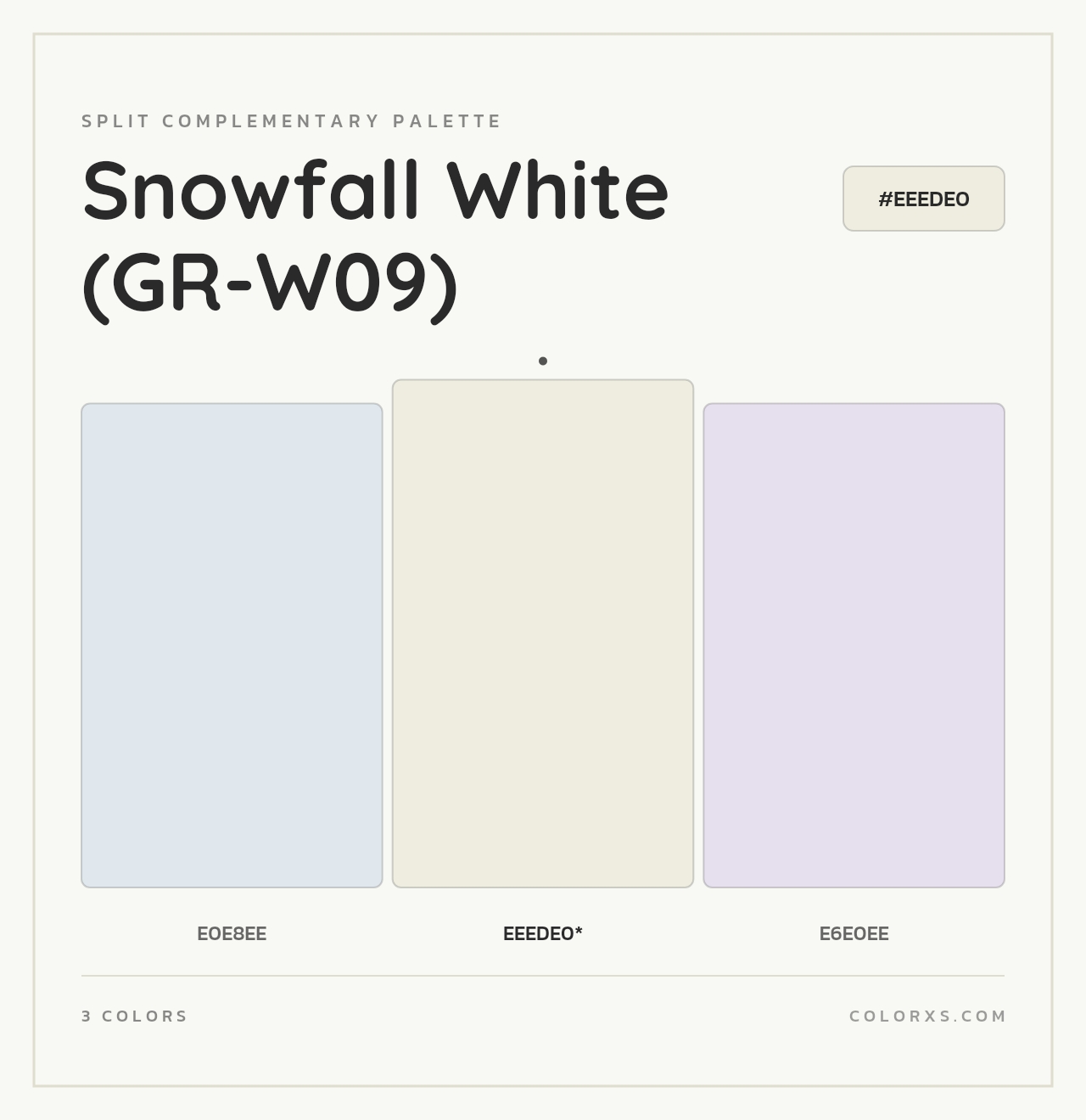 Snowfall White (GR-W09) - Split-Complementary Color Palette