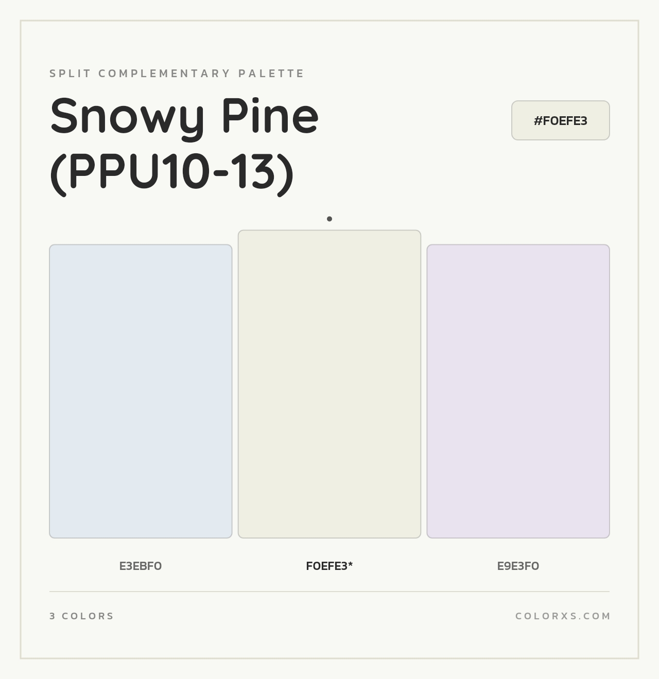 Snowy Pine (PPU10-13) - Split-Complementary Color Palette