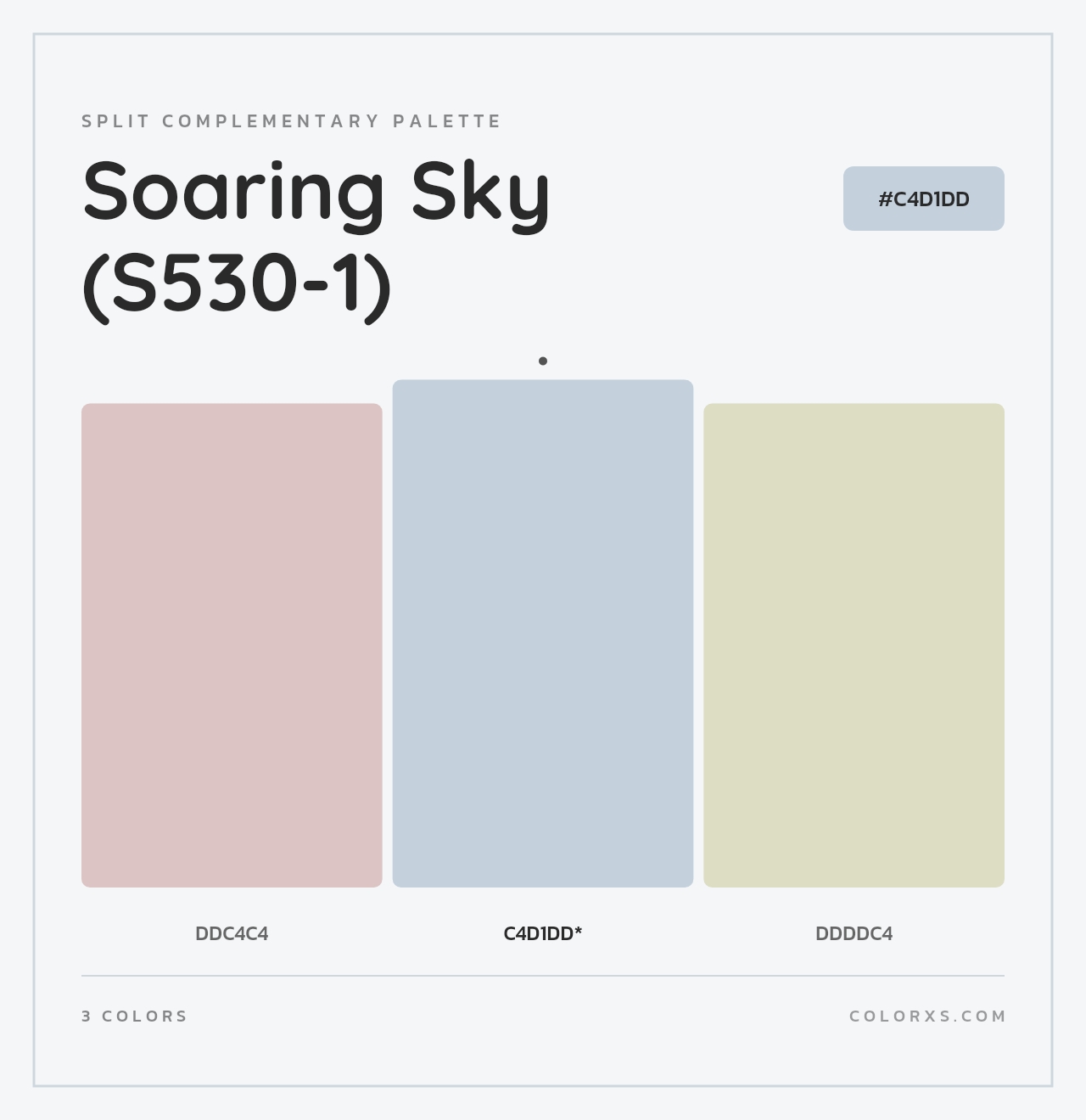 Soaring Sky (S530-1) - Split-Complementary Color Palette