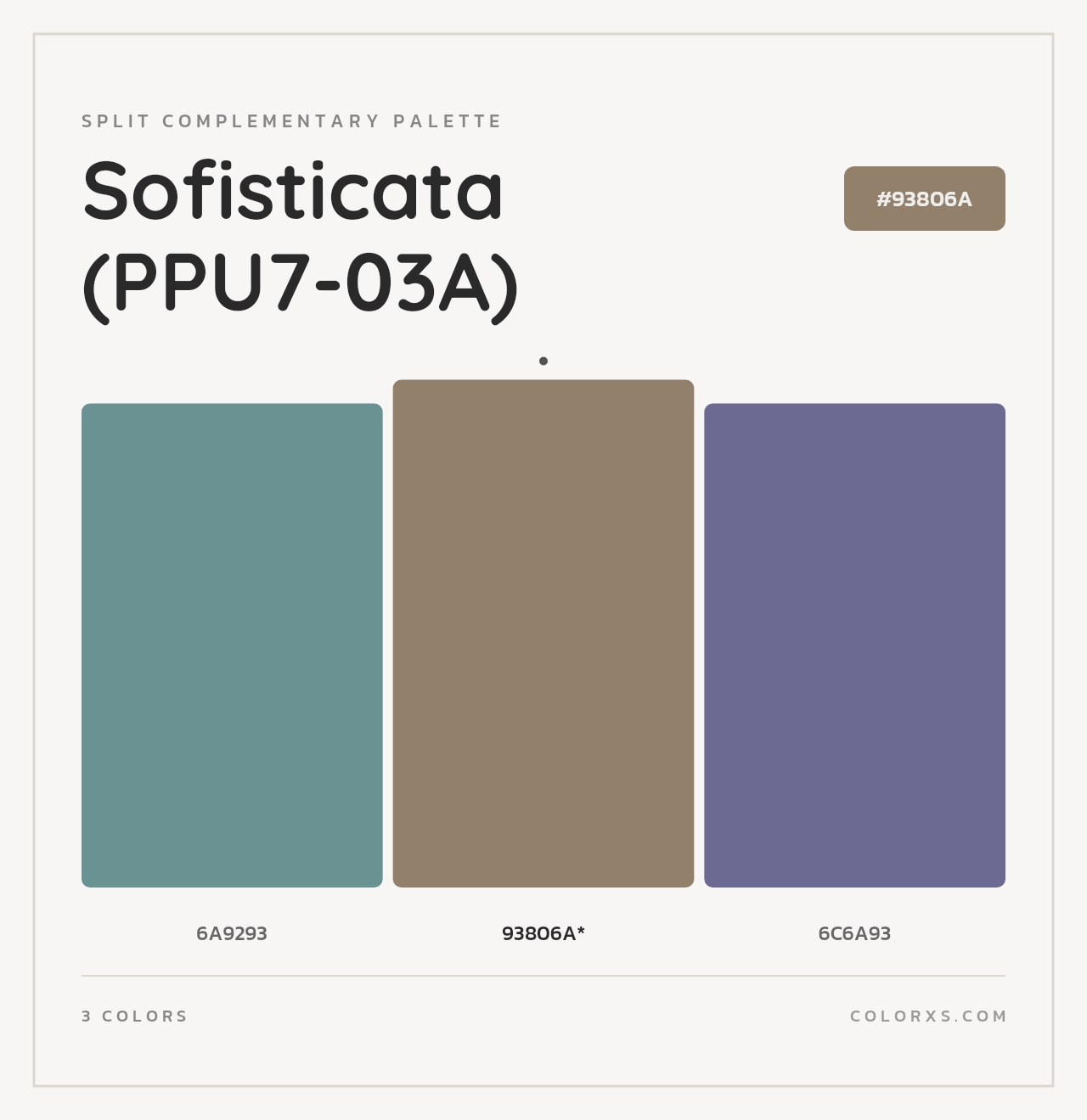 Sofisticata (PPU7-03A) - Split-Complementary Color Palette