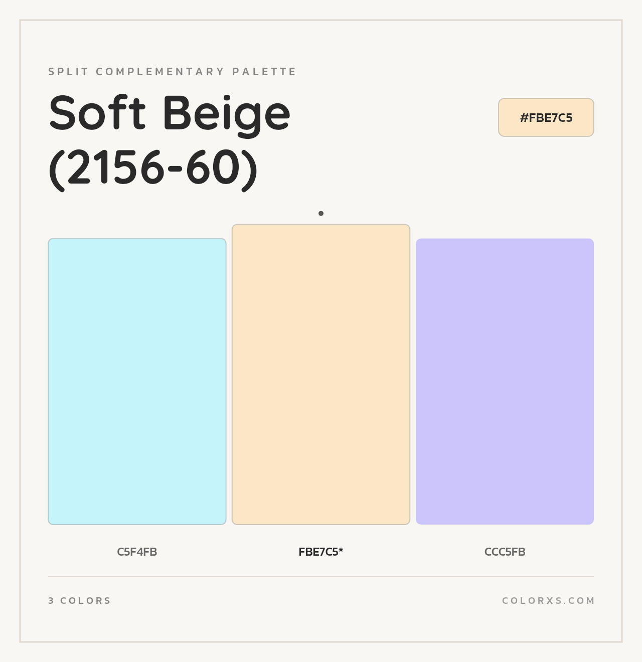 Soft Beige (2156-60) - Split-Complementary Color Palette
