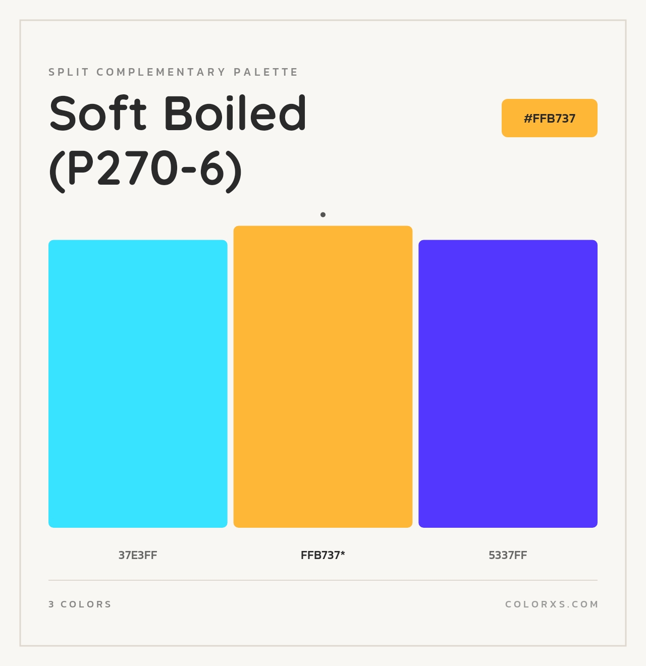 Soft Boiled (P270-6) - Split-Complementary Color Palette