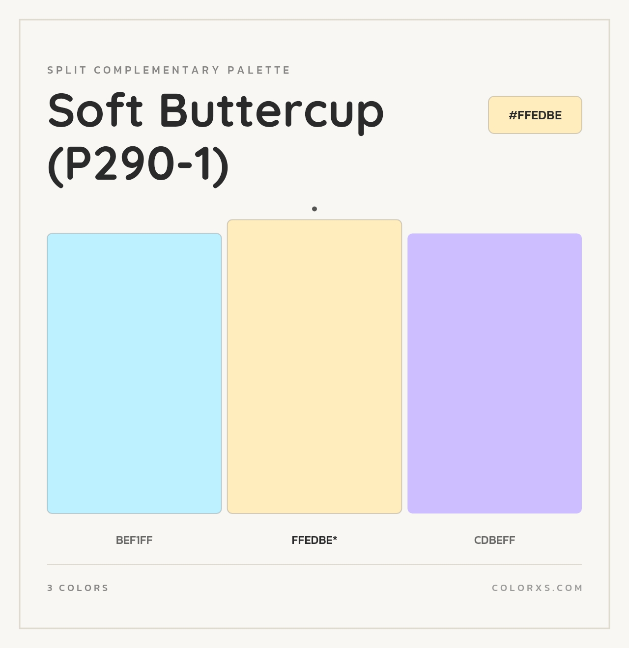 Soft Buttercup (P290-1) - Split-Complementary Color Palette